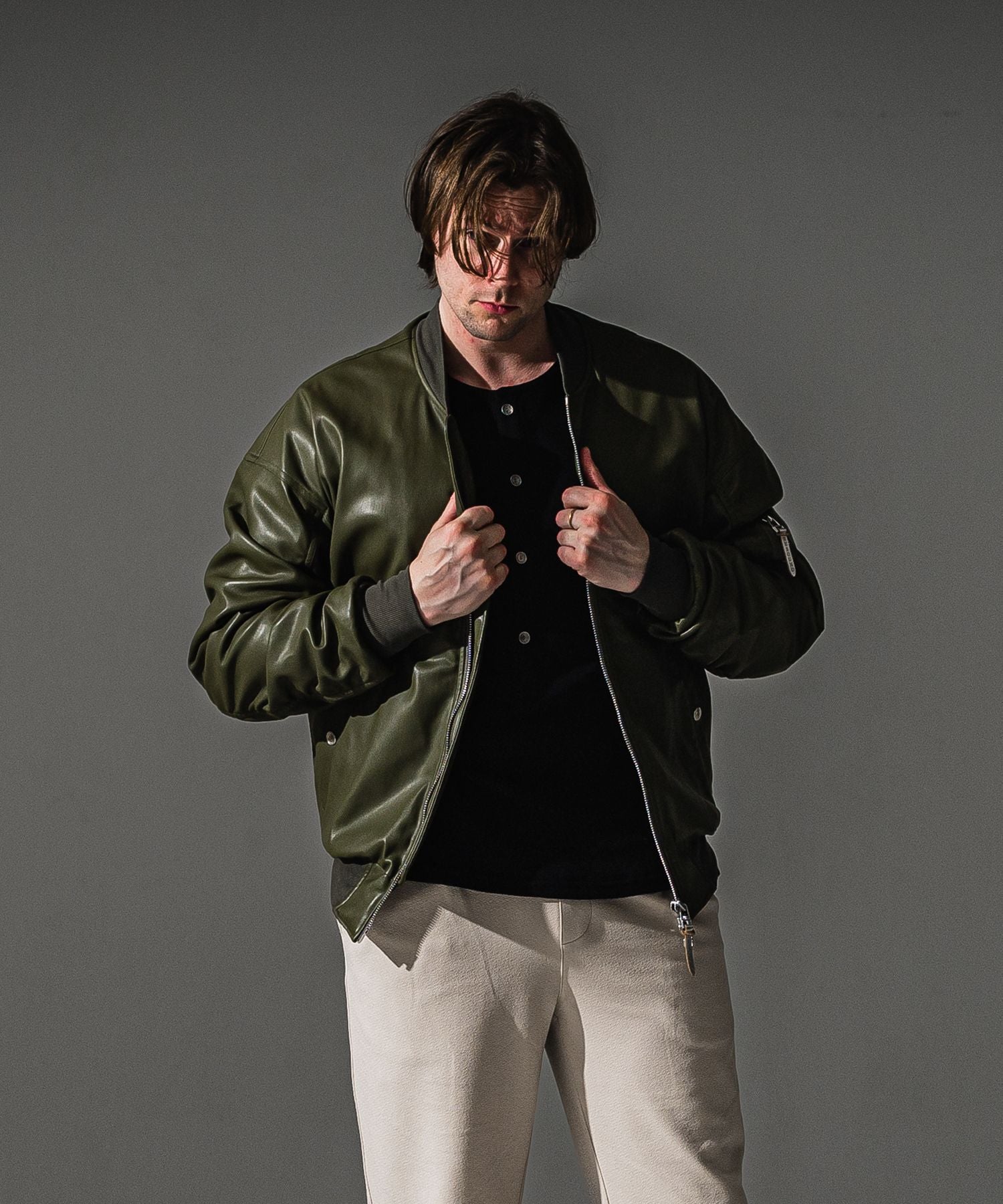 RESOUND CLOTHING リサウンドクロージング David JACKET RC41-JK-003 KHAKILEATHER