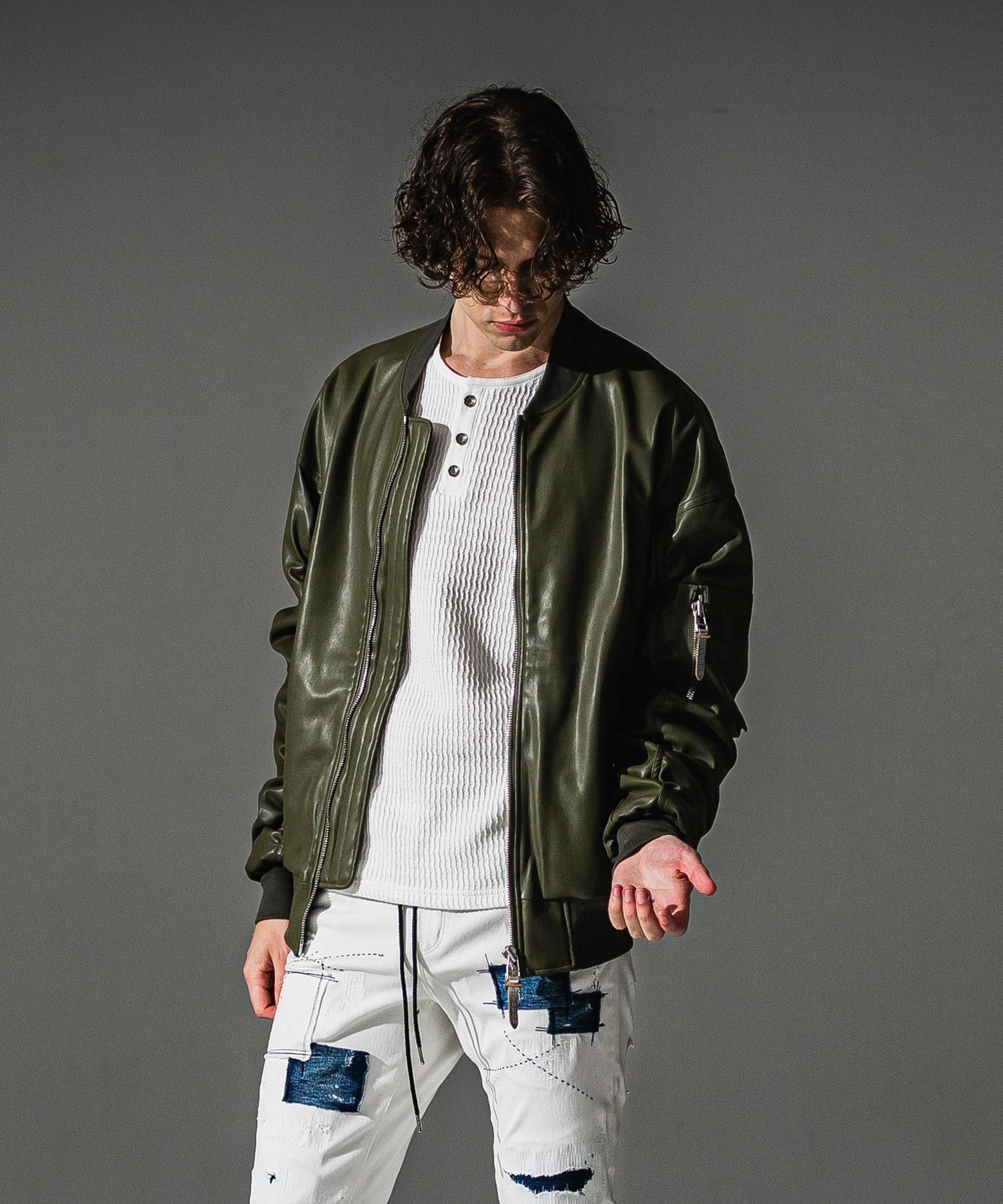RESOUND CLOTHING リサウンドクロージング David JACKET RC41-JK-003 KHAKILEATHER