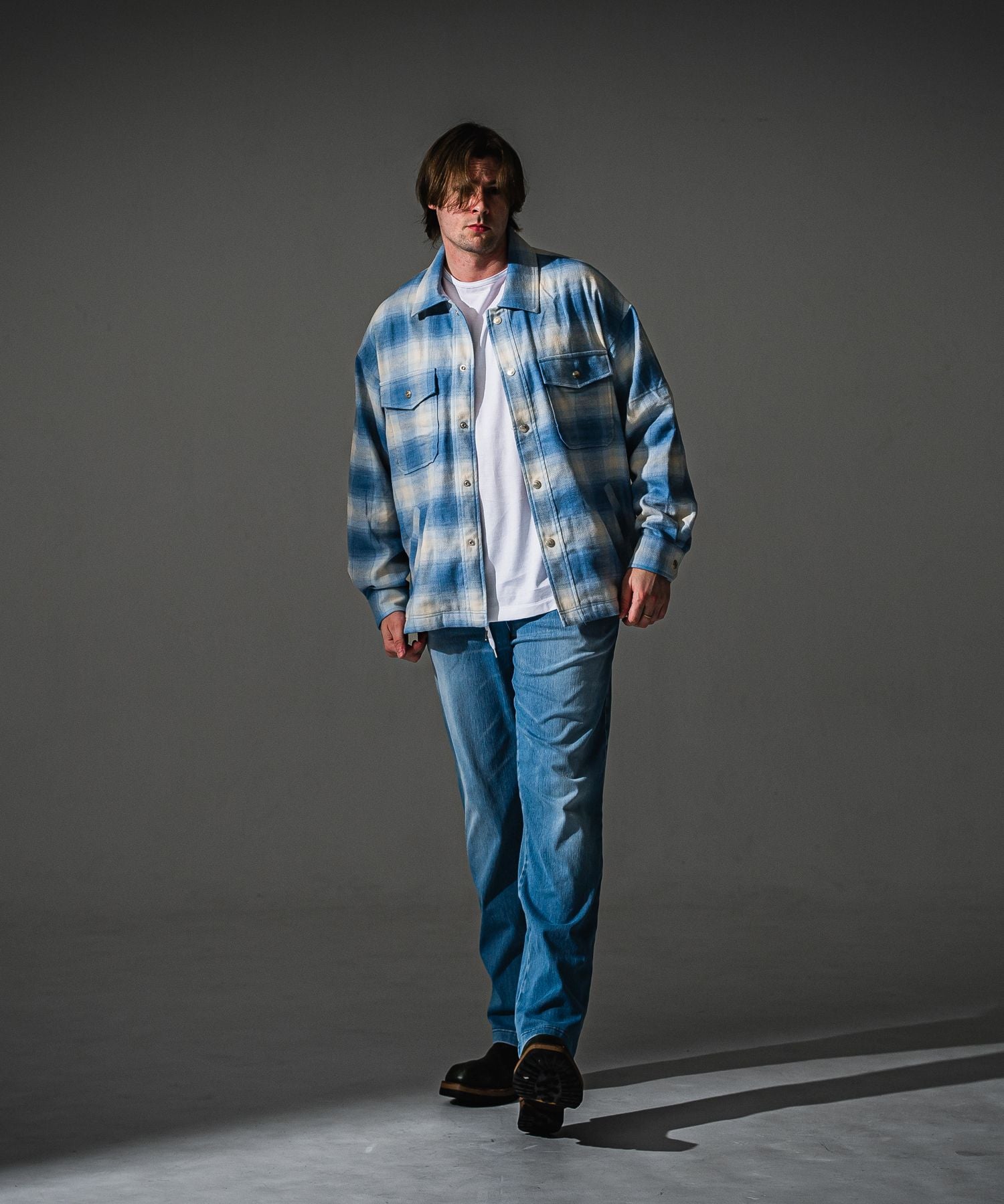 RESOUND CLOTHING リサウンドクロージング flannel check JK RC41-JK-006 SAX