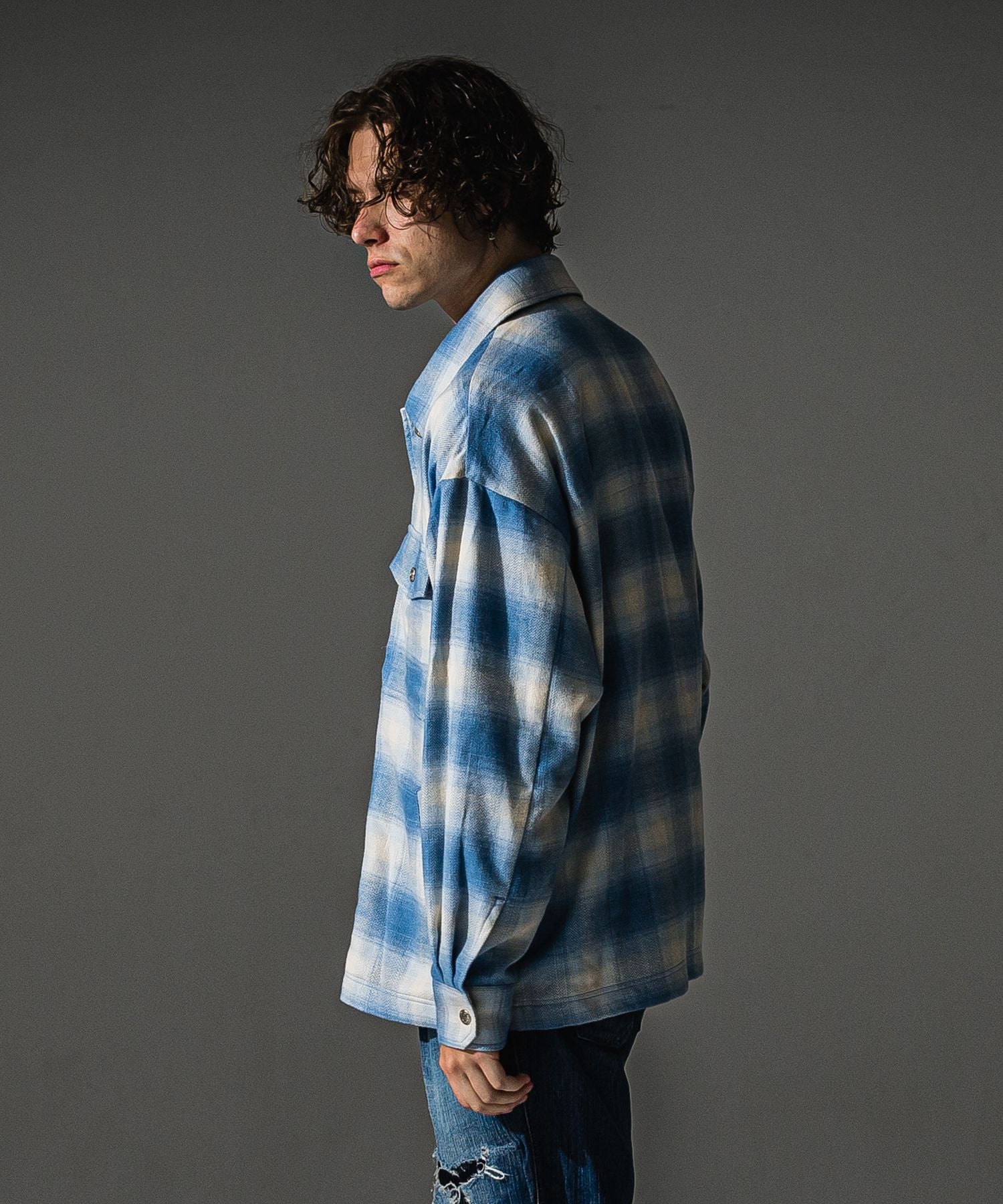 RESOUND CLOTHING リサウンドクロージング flannel check JK RC41-JK-006 SAX