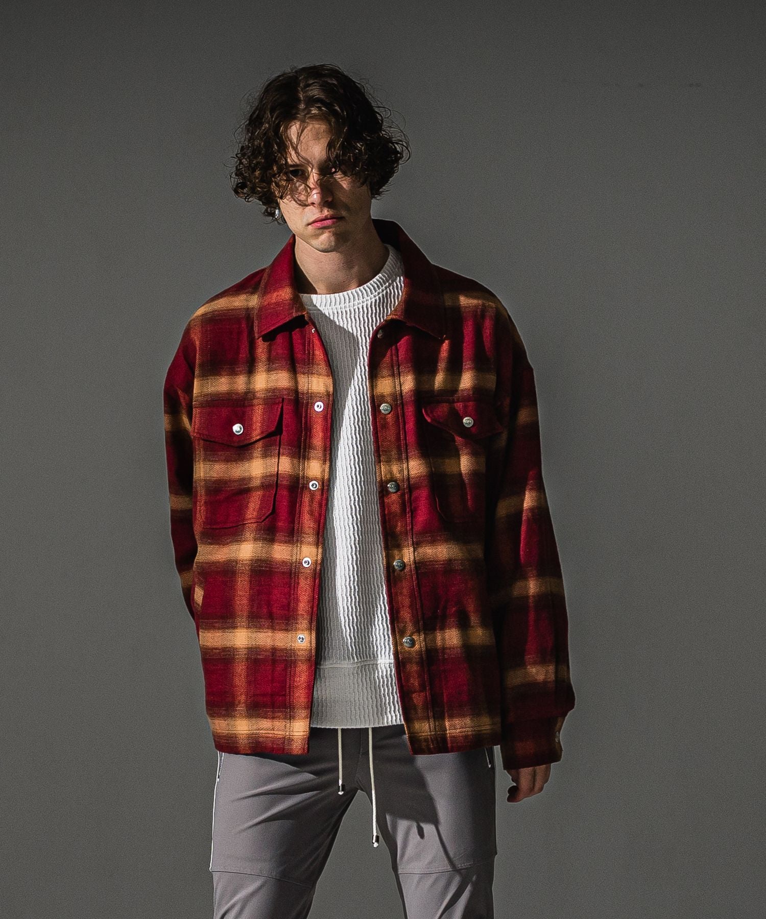 RESOUND CLOTHING リサウンドクロージング flannel check JK RC41-JK-006 RED