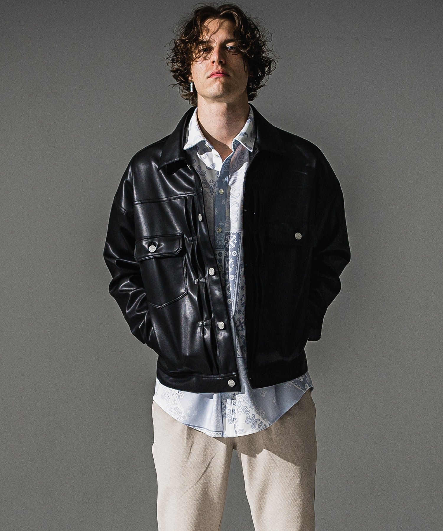 RESOUND CLOTHING リサウンドクロージング LEATHER 2ND G RC41-JK-007 BLACK