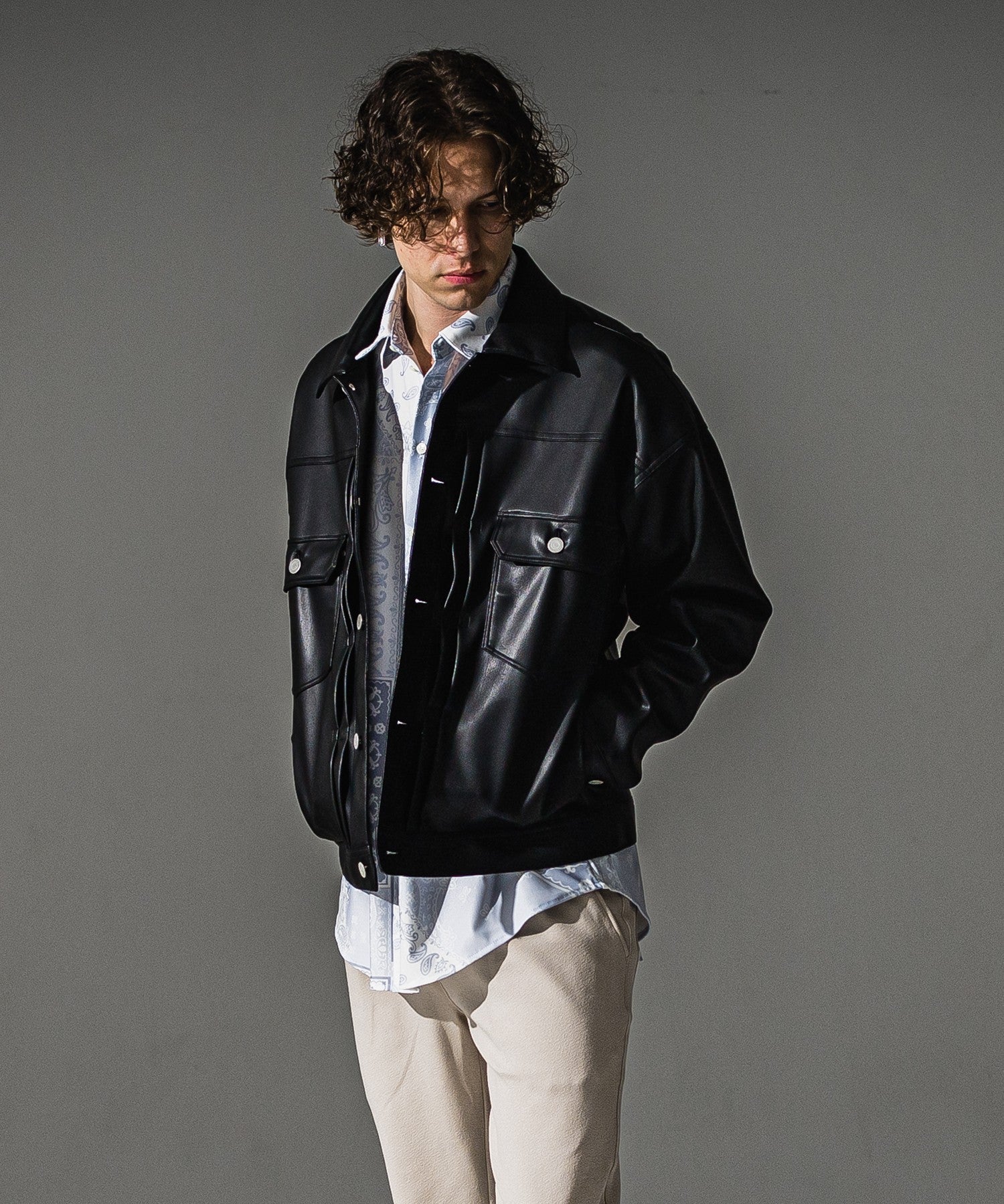RESOUND CLOTHING リサウンドクロージング LEATHER 2ND G RC41-JK-007 BLACK