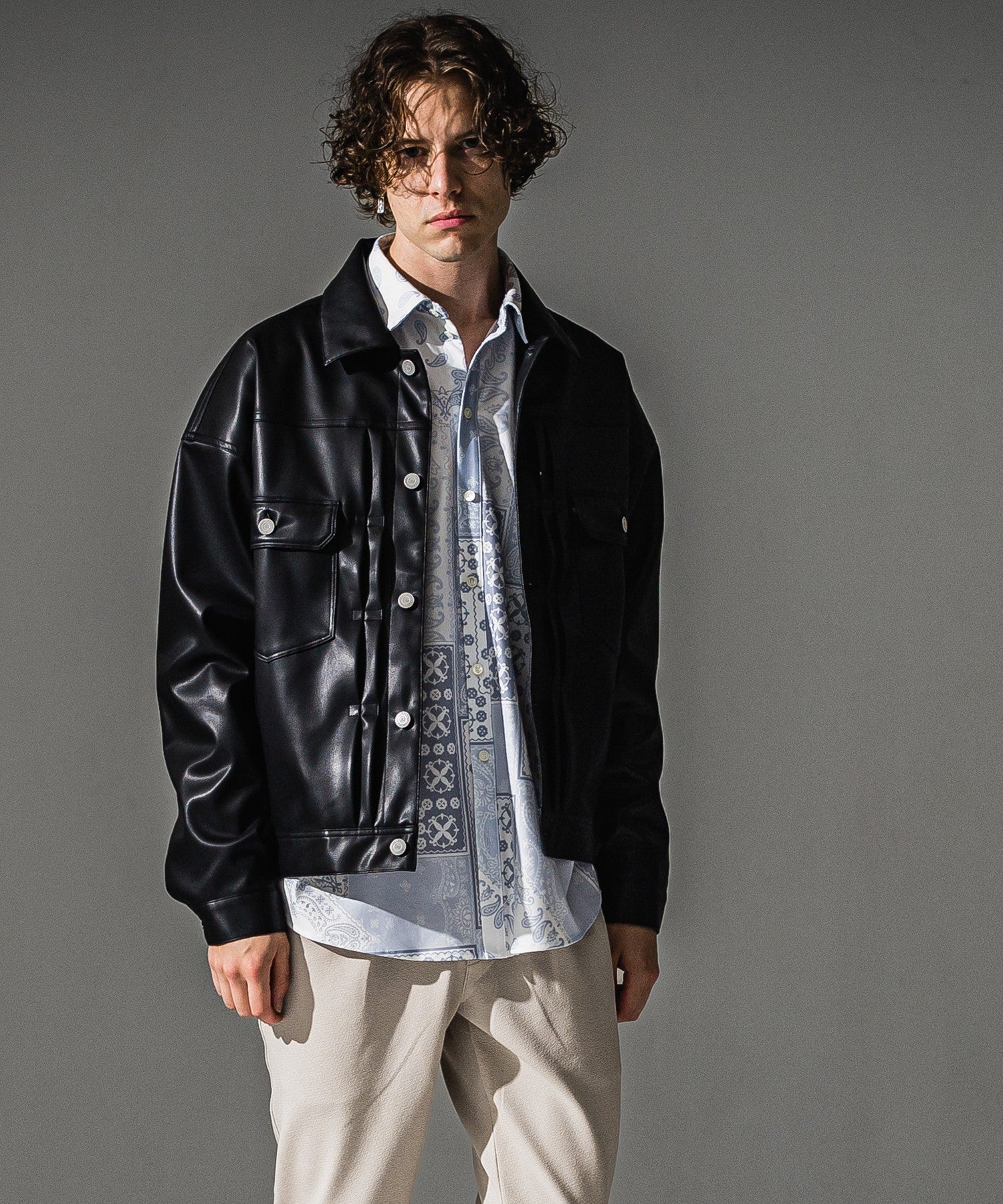 RESOUND CLOTHING リサウンドクロージング LEATHER 2ND G RC41-JK-007 BLACK
