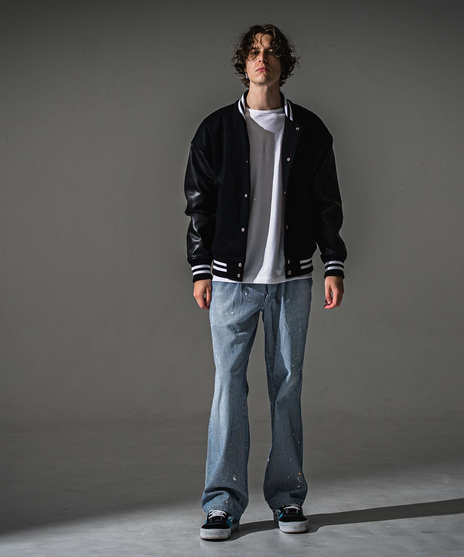 RESOUND CLOTHING リサウンドクロージング Varsity jacket RC41-JK-008 BLACK
