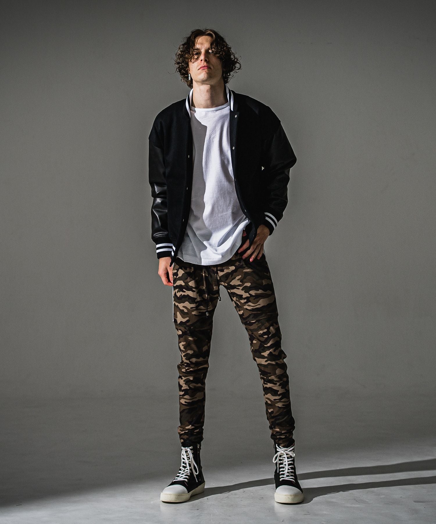 RESOUND CLOTHING リサウンドクロージング Varsity jacket RC41-JK-008 BLACK
