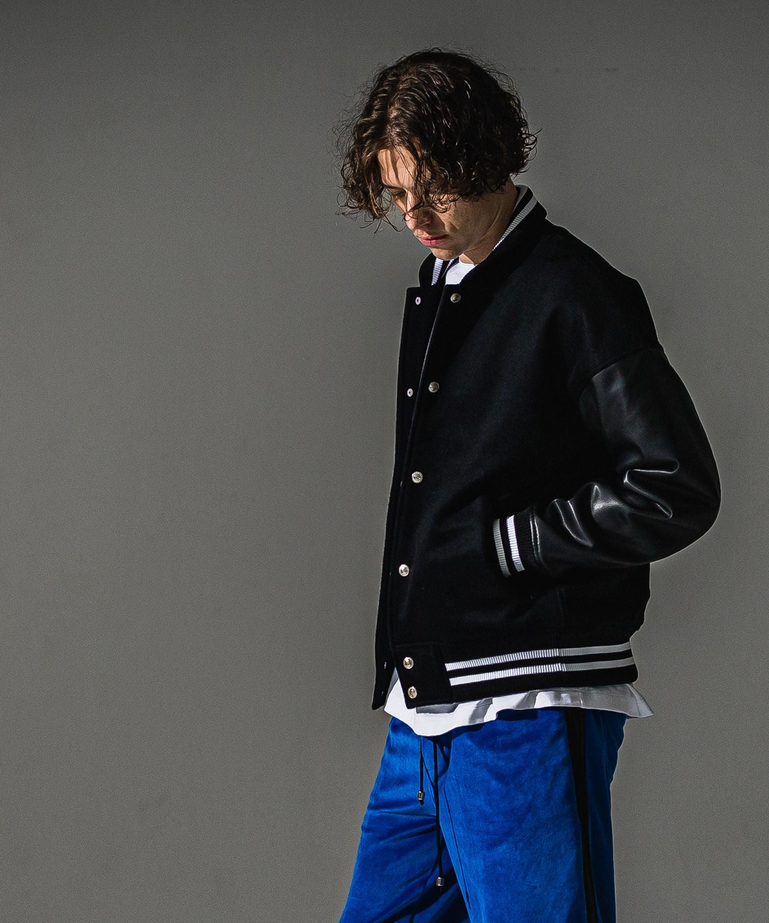 RESOUND CLOTHING リサウンドクロージング Varsity jacket RC41-JK-008 BLACK