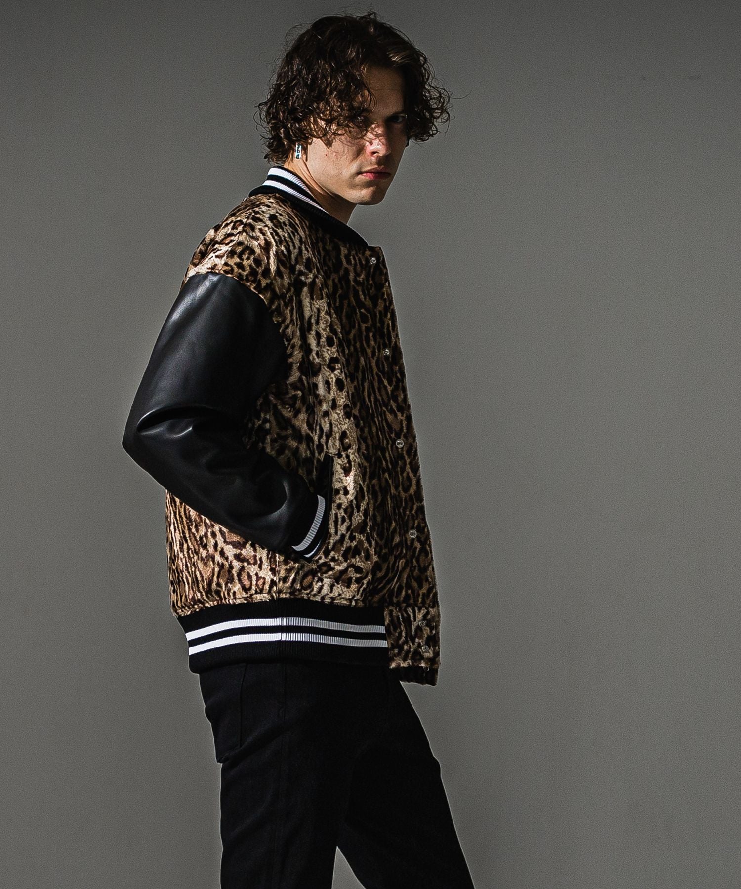 RESOUND CLOTHING リサウンドクロージング Varsity jacket RC41-JK-008-2 LEOPARD