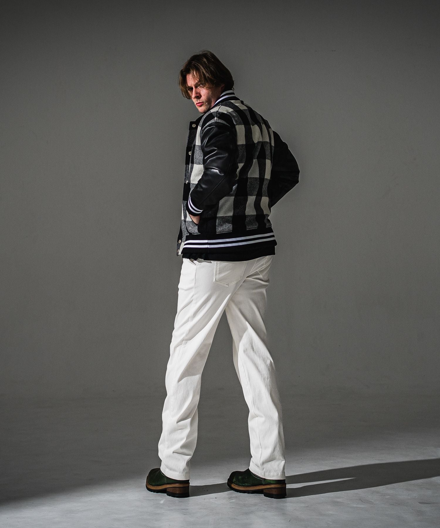 RESOUND CLOTHING リサウンドクロージング Varsity jacket RC41-JK-008-2 BKWH