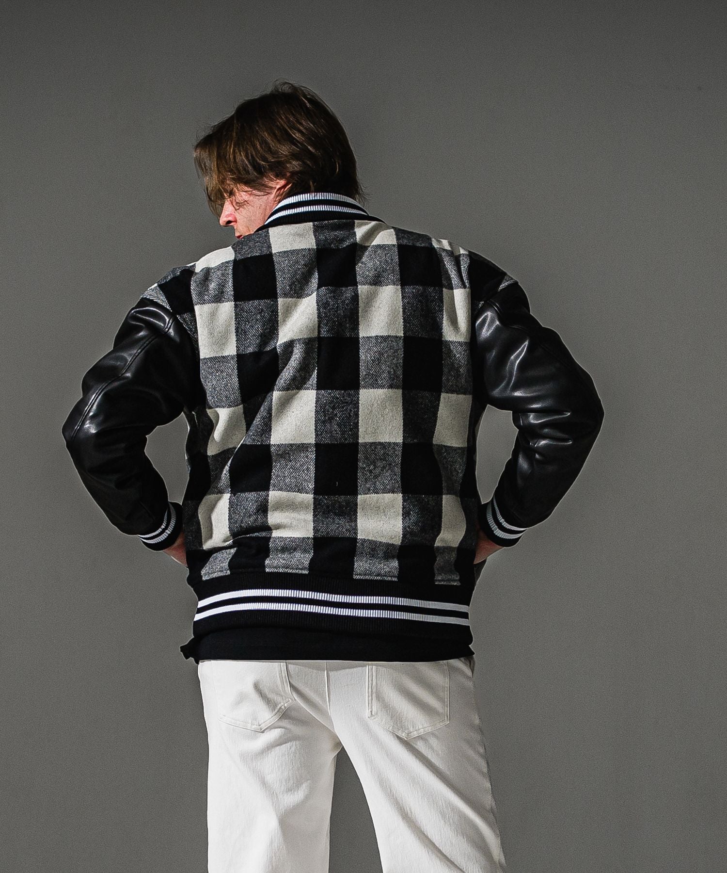 RESOUND CLOTHING リサウンドクロージング Varsity jacket RC41-JK-008-2 BKWH