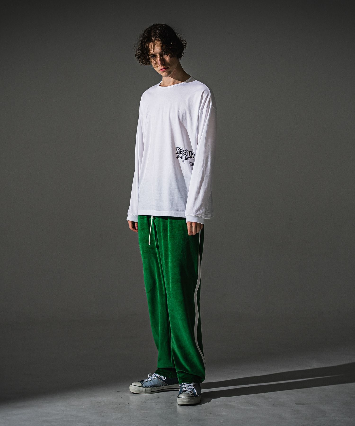 RESOUND CLOTHING リサウンドクロージング uk over longsleave Tee RC41-T-002 WHITE
