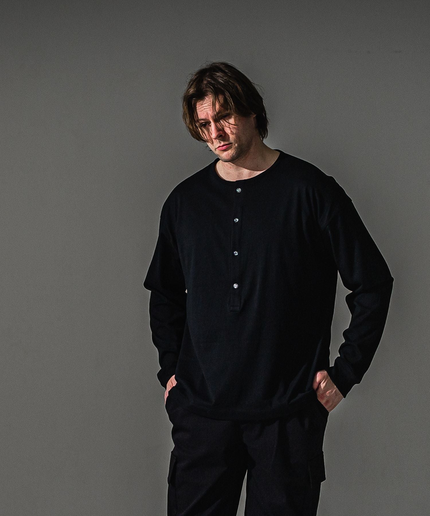 RESOUND CLOTHING リサウンドクロージング OVER HENRY LONGSLEAVE RC41-T-004 BLACK