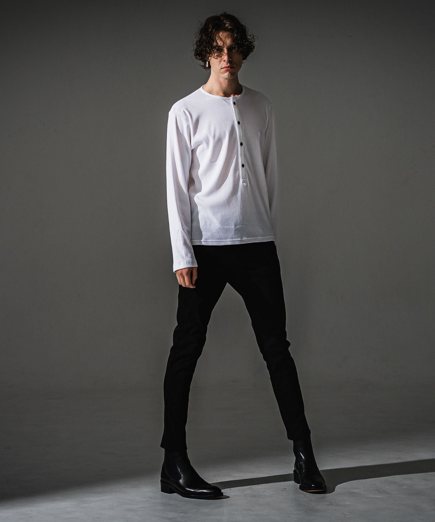 RESOUND CLOTHING リサウンドクロージング RIB HENRY LONGSLEAVE RC41-T-005 WHITE
