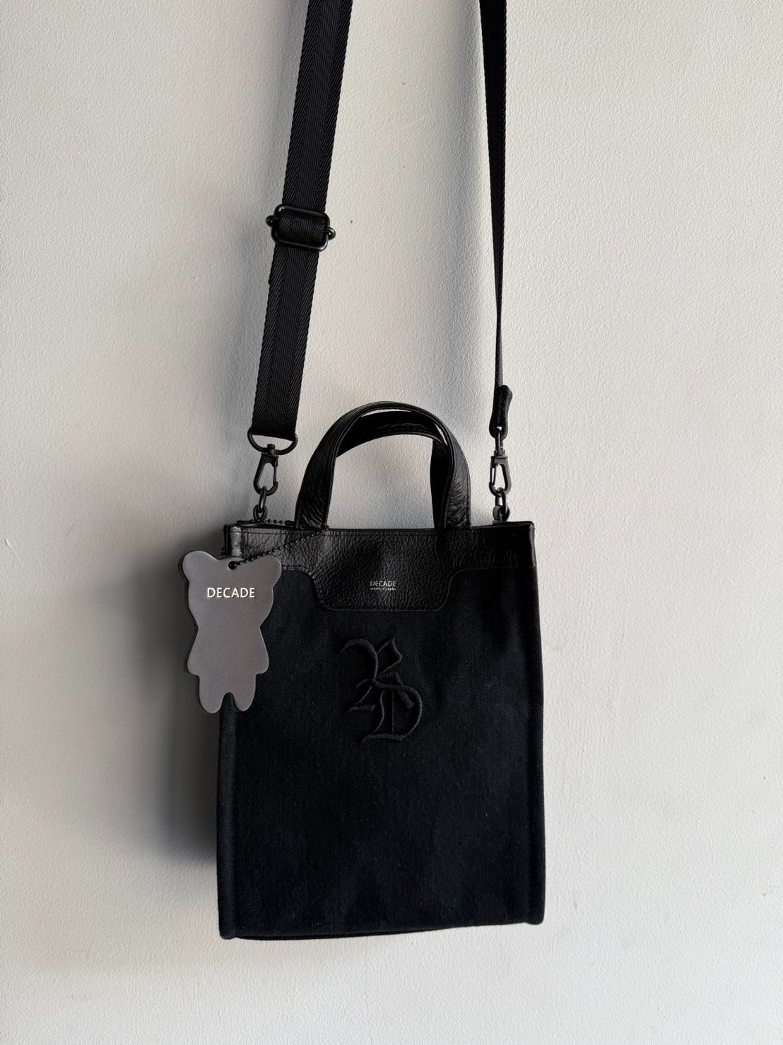 RESOUND CLOTHING リサウンドクロージング denim mini tote bag RC41-BAG-001RD BLACK