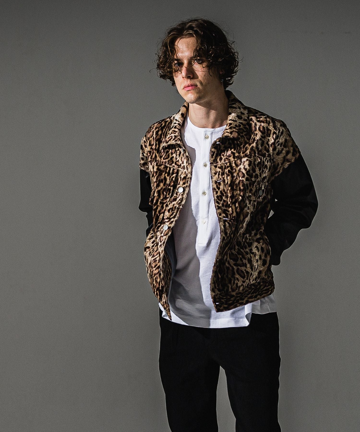 RESOUND CLOTHING リサウンドクロージング LEATHER 2ND G RC41-JK-007-2 LEOPARD
