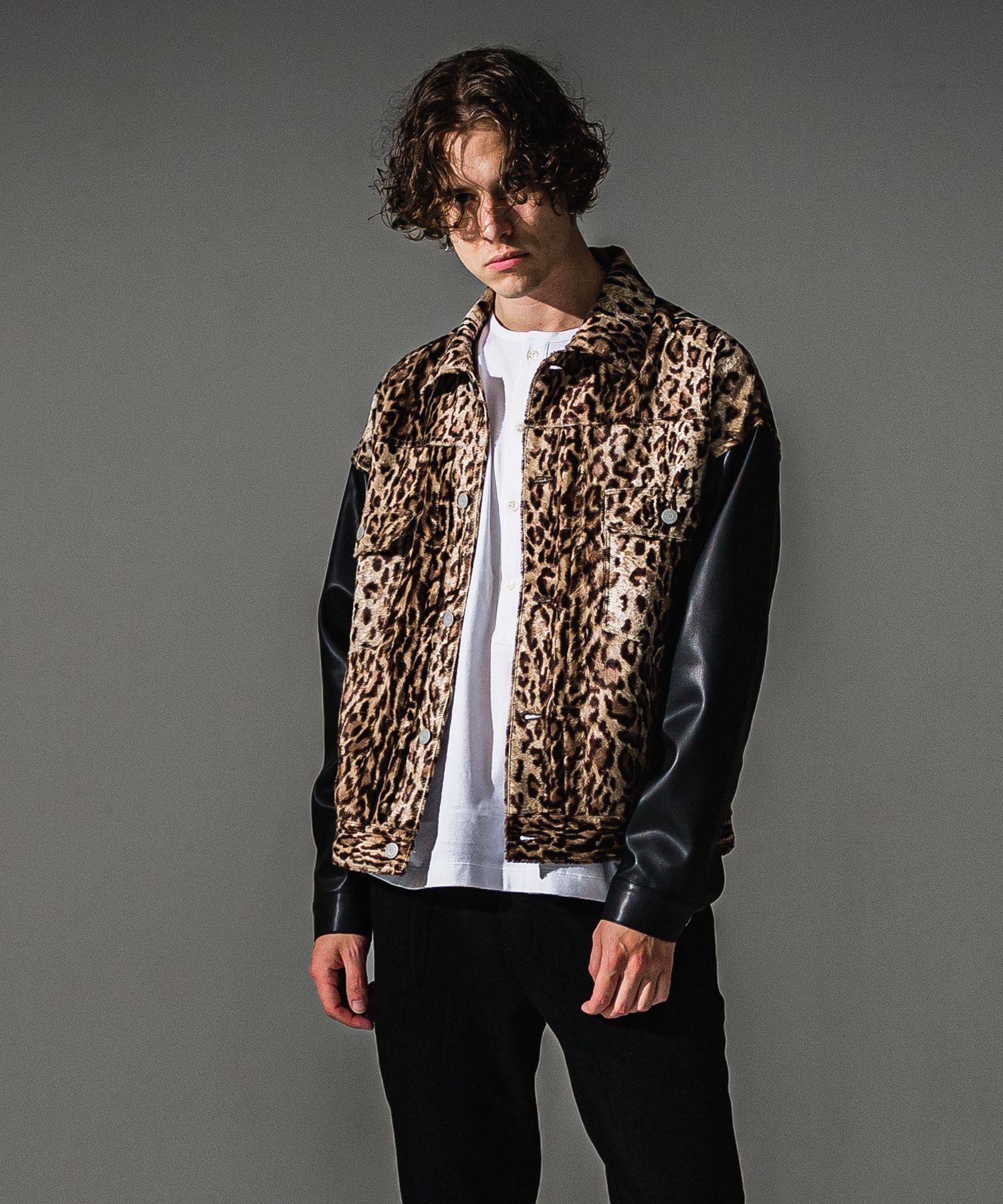 RESOUND CLOTHING リサウンドクロージング LEATHER 2ND G RC41-JK-007-2 LEOPARD