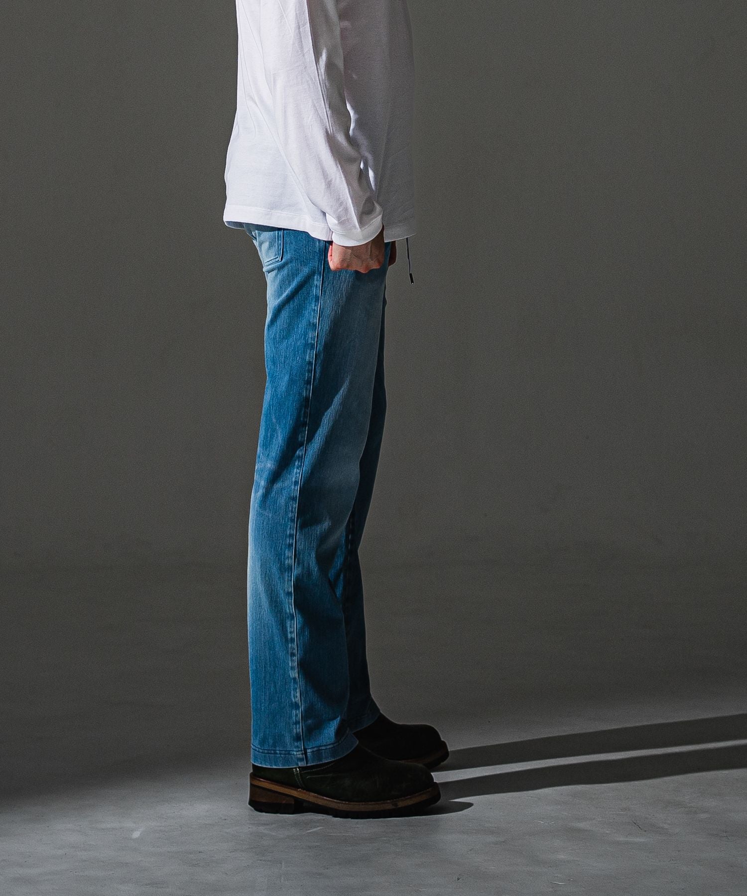 RESOUND CLOTHING リサウンドクロージング DENIM JERSEY WIDE PT RC41-ST-016WTD-3 LIND