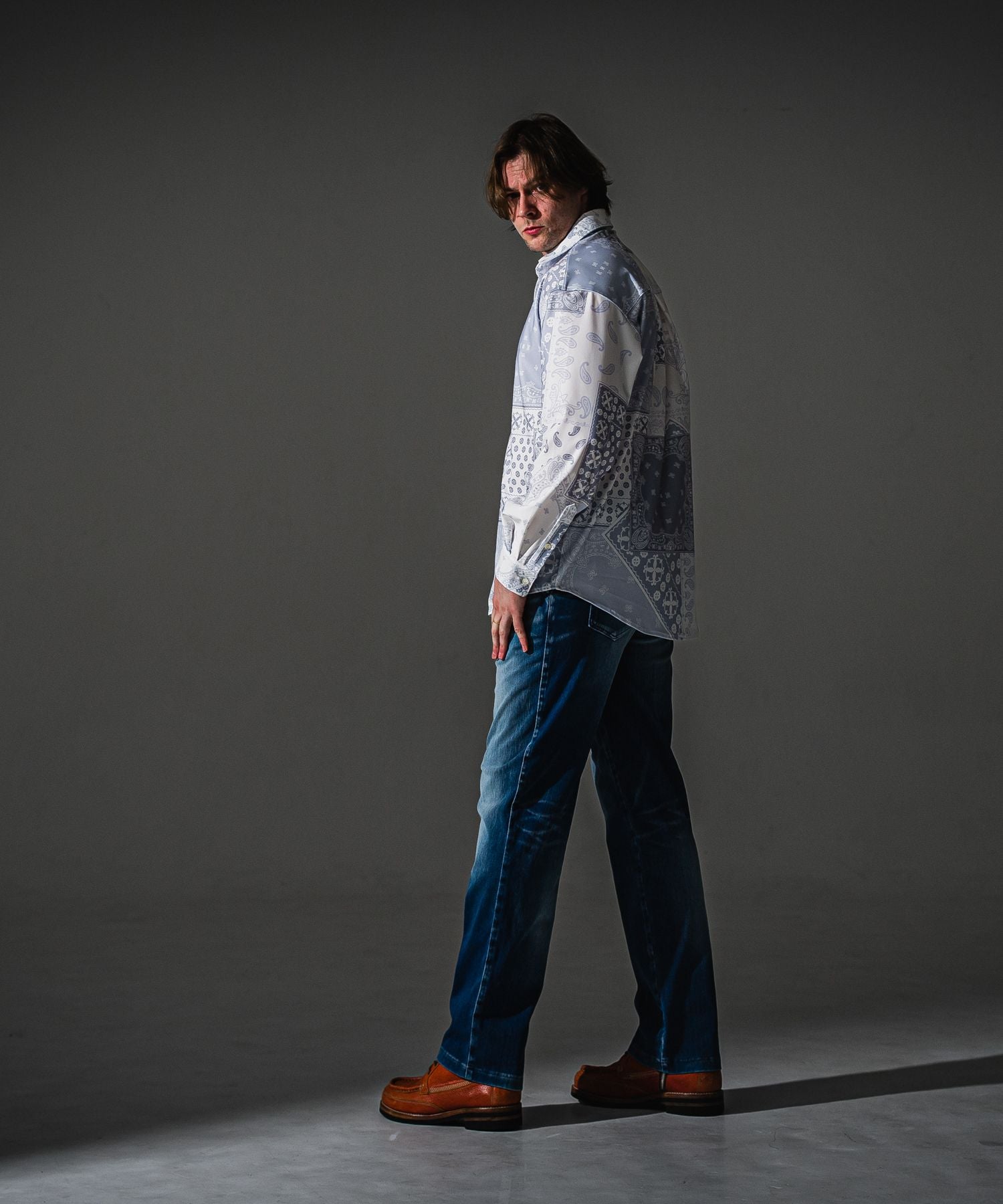 RESOUND CLOTHING リサウンドクロージング DENIM JERSEY WIDE PT RC41-ST-016WTD-3 DIND