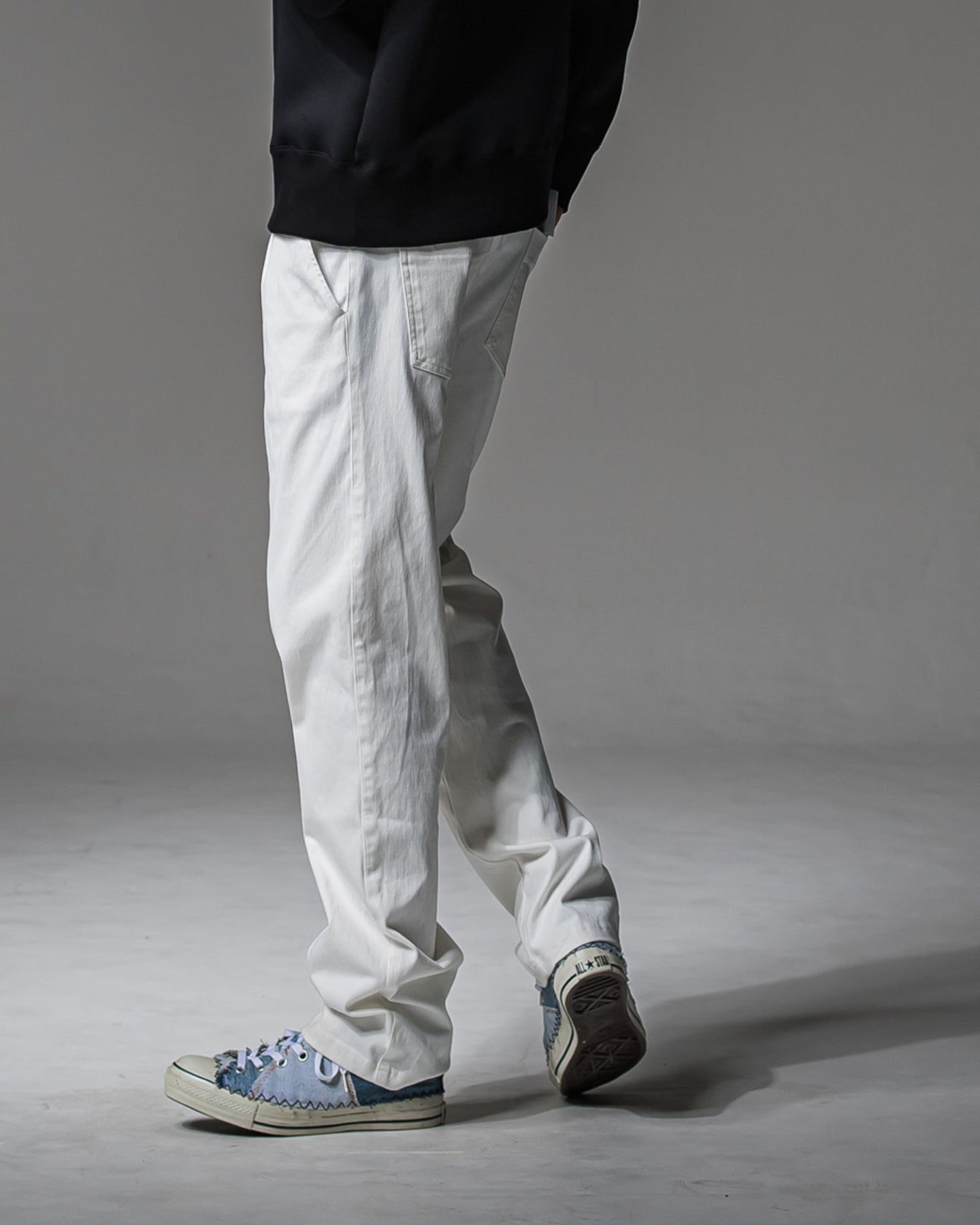 DENIM JERSEY WIDE PT イージーパンツ ベルトループ ジャージデニム / WHITE