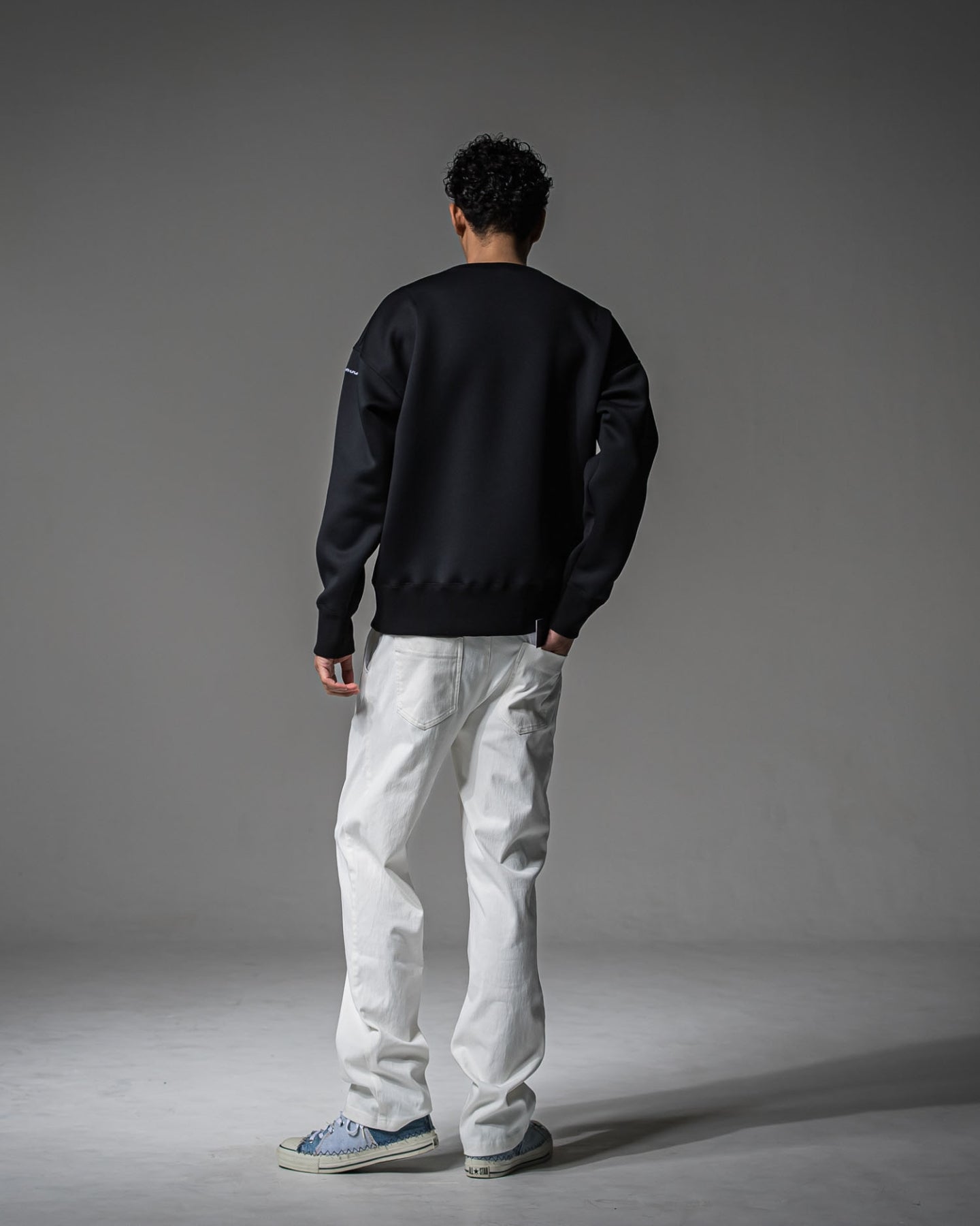DENIM JERSEY WIDE PT イージーパンツ ベルトループ ジャージデニム / WHITE