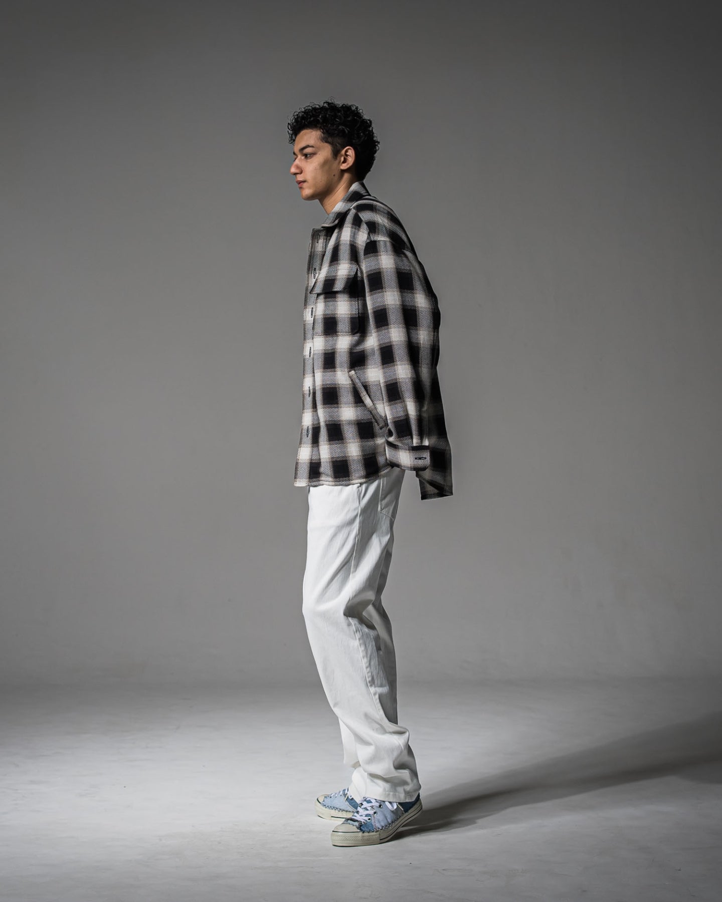 DENIM JERSEY WIDE PT イージーパンツ ベルトループ ジャージデニム / WHITE