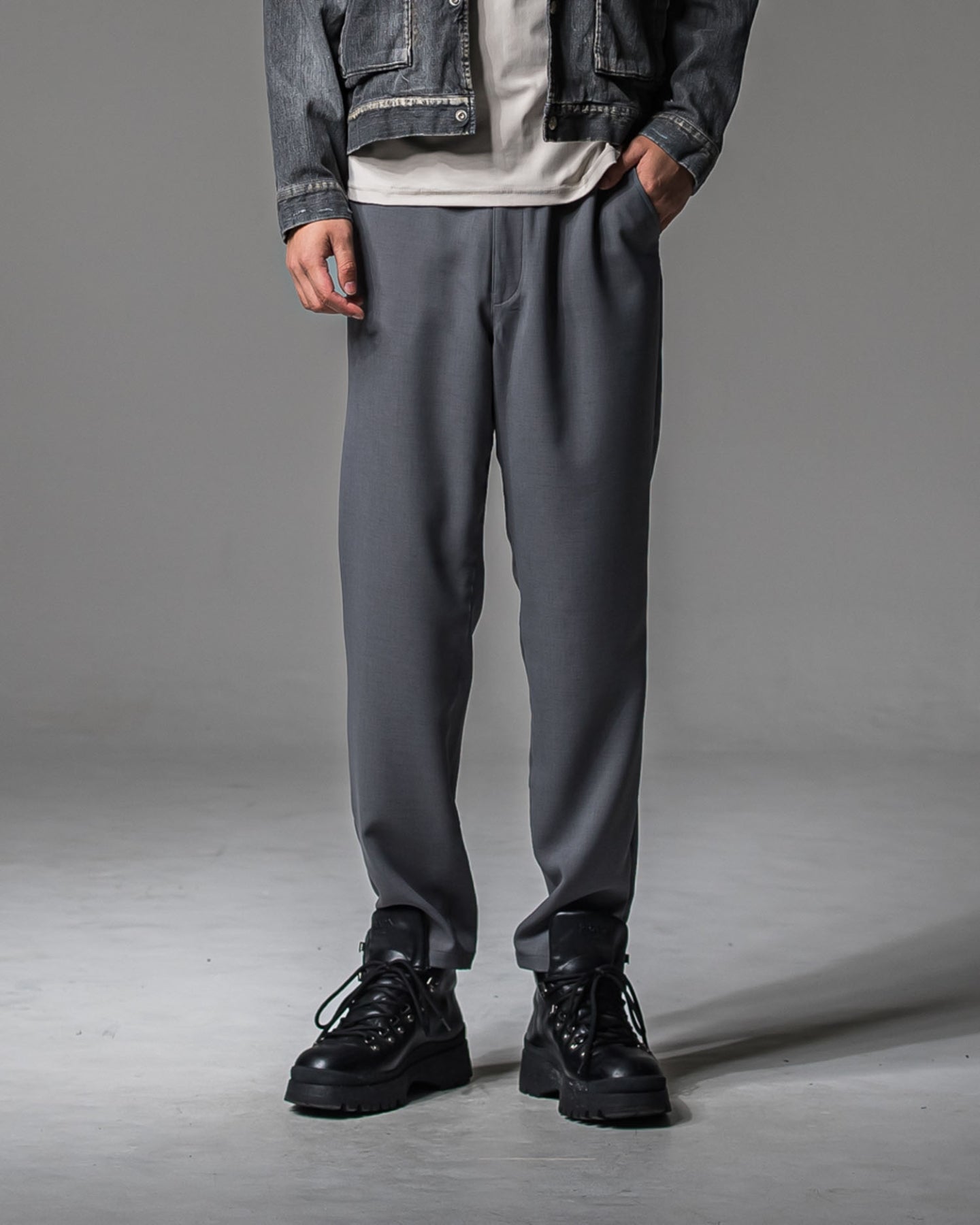 PAT WIDE EASY PANTS TWILLGREY RC37-ST-036BN