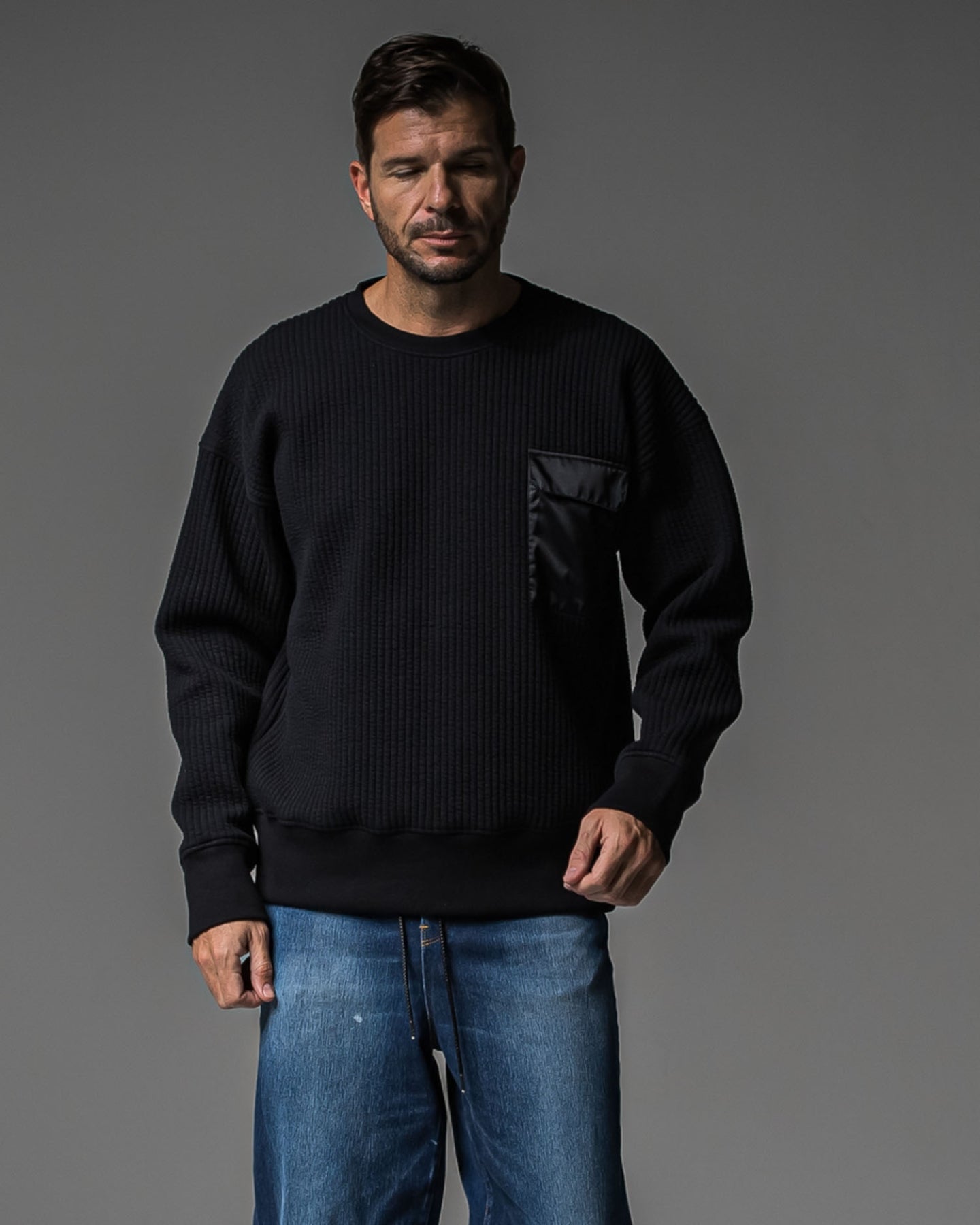 Stripe quilting drop trainer