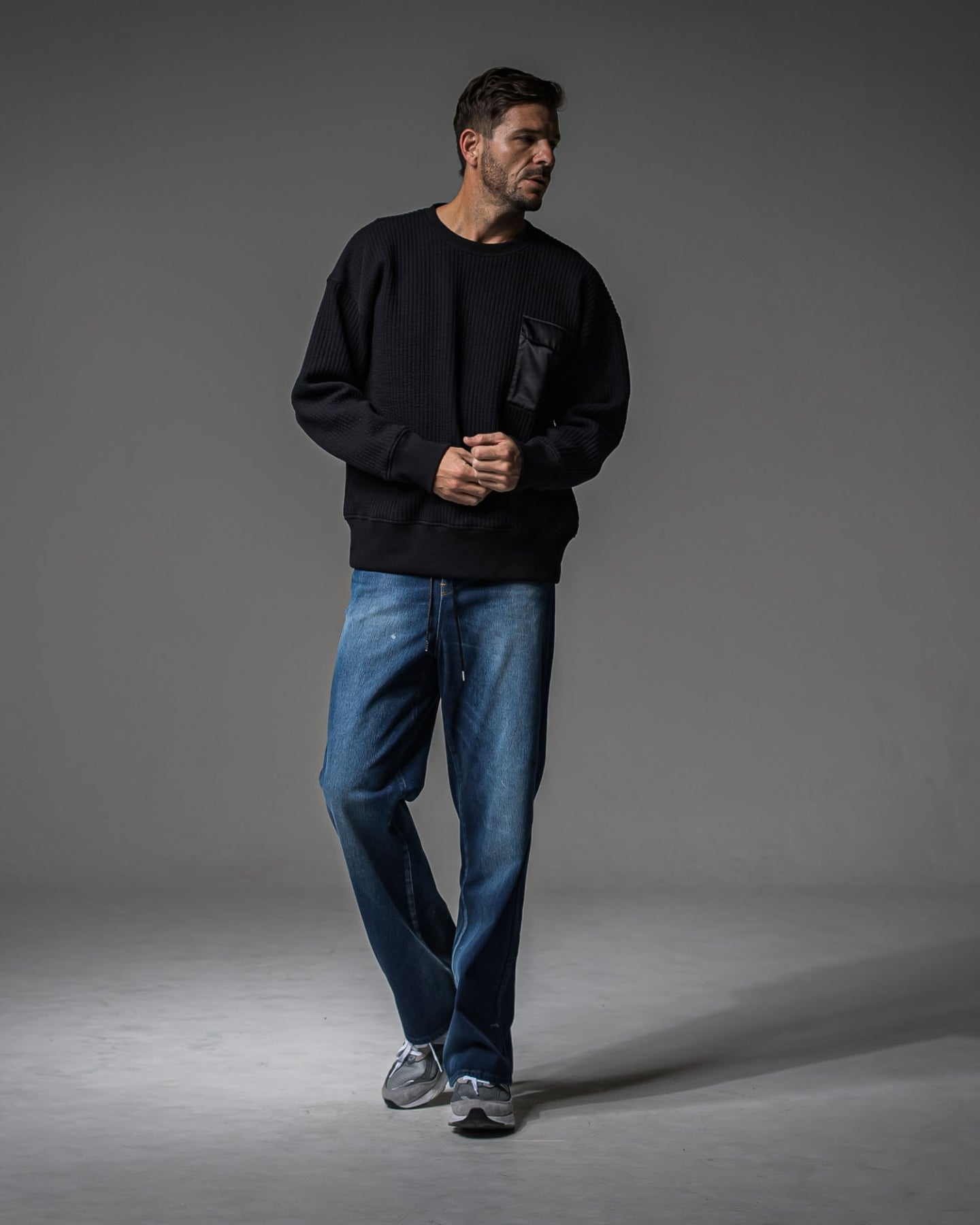 Stripe quilting drop trainer