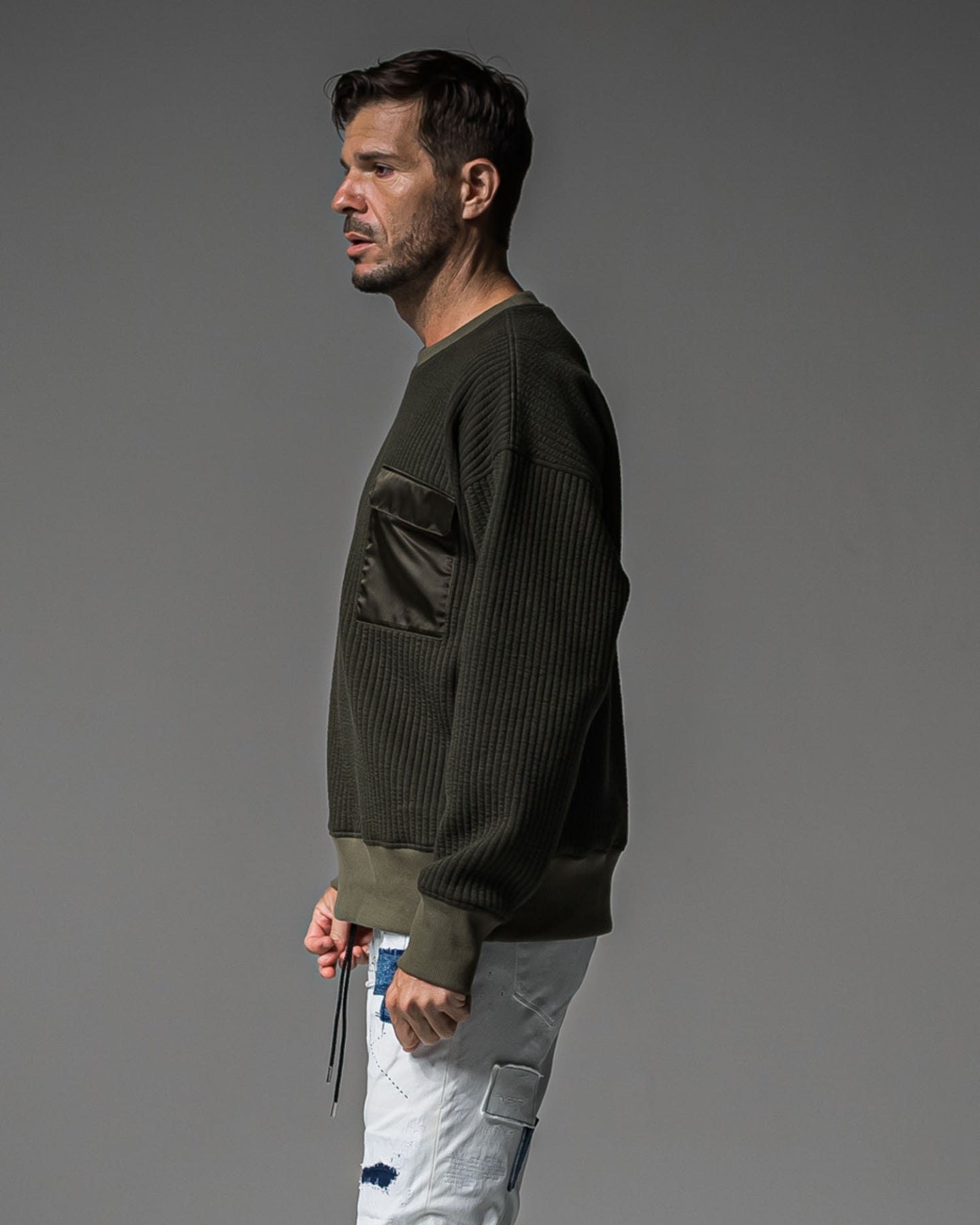 Stripe quilting drop trainer