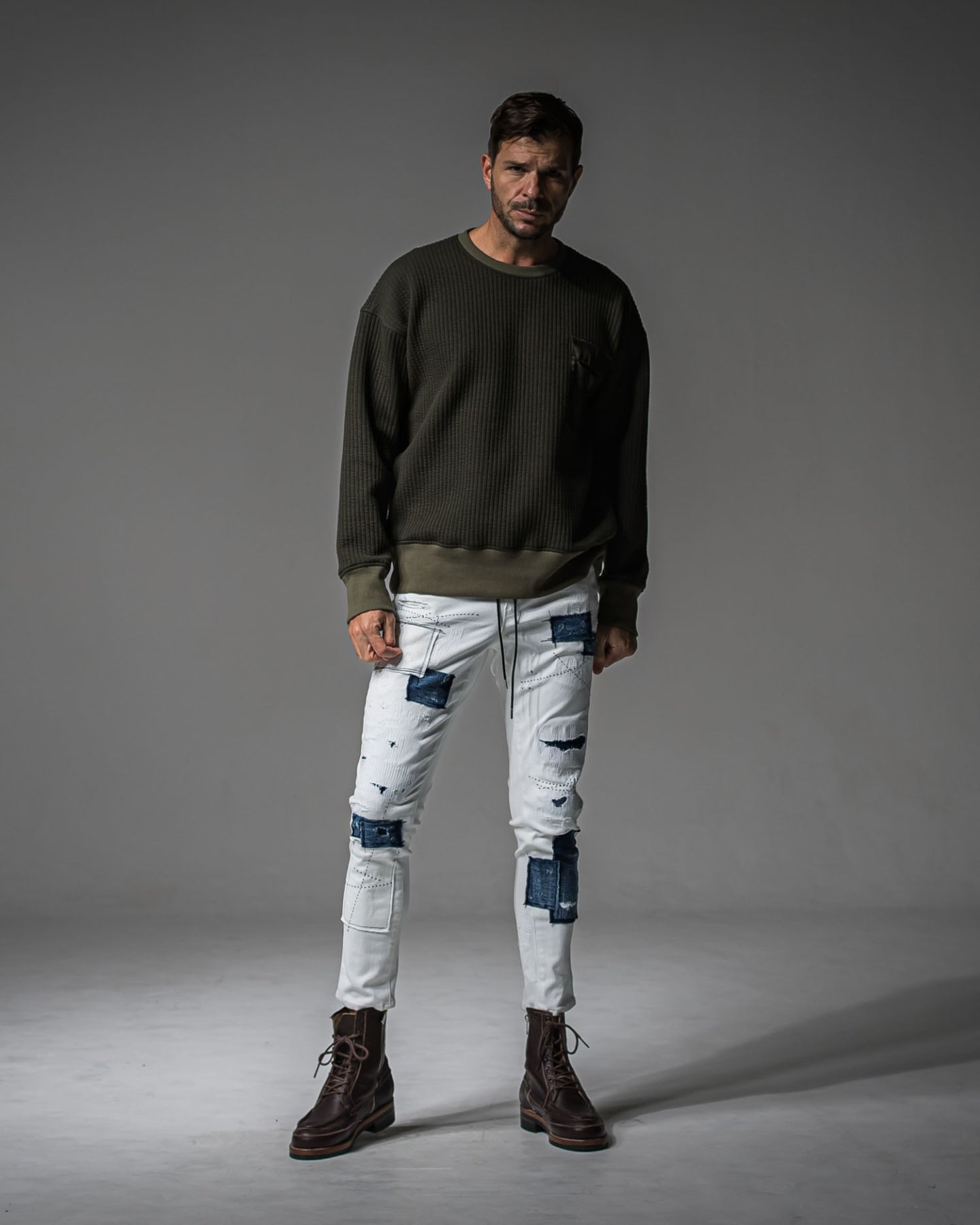 Stripe quilting drop trainer