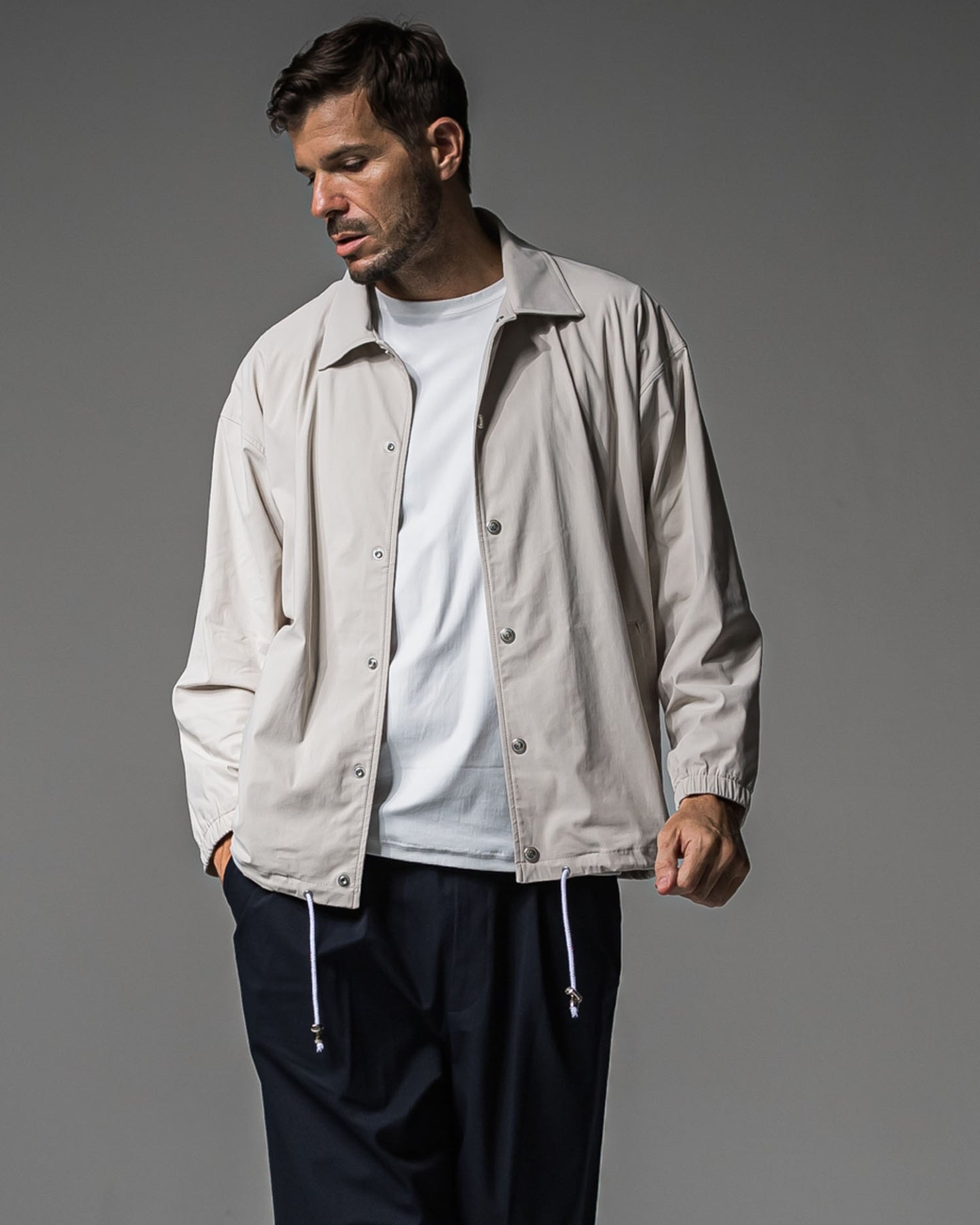 NYLON COACH JACKET GREYGE RC-37-JK-009