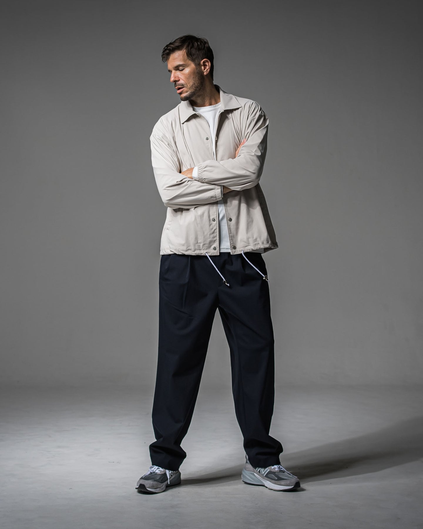 NYLON COACH JACKET GREYGE RC-37-JK-009