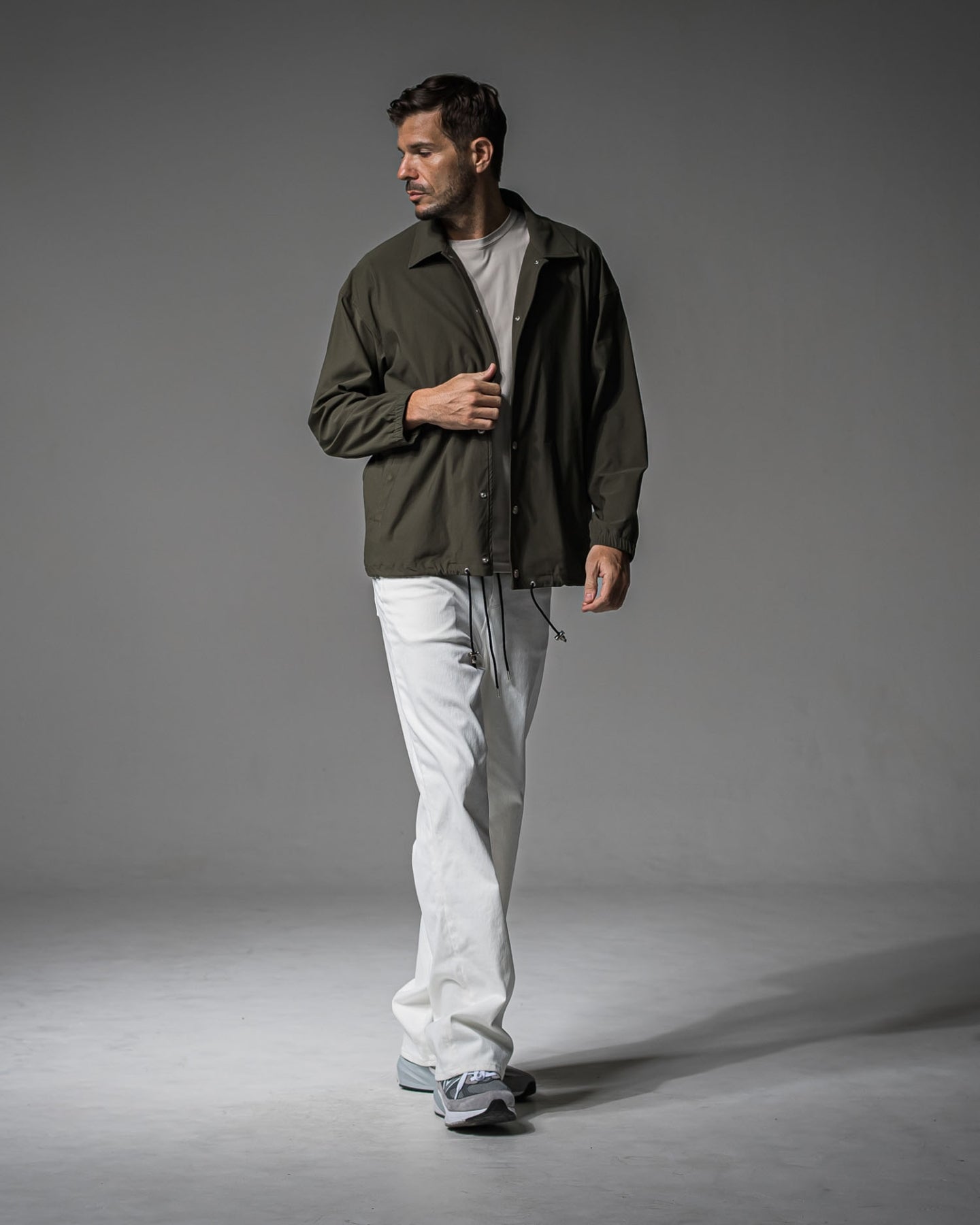 NYLON COACH JACKET KHAKI RC-37-JK-009