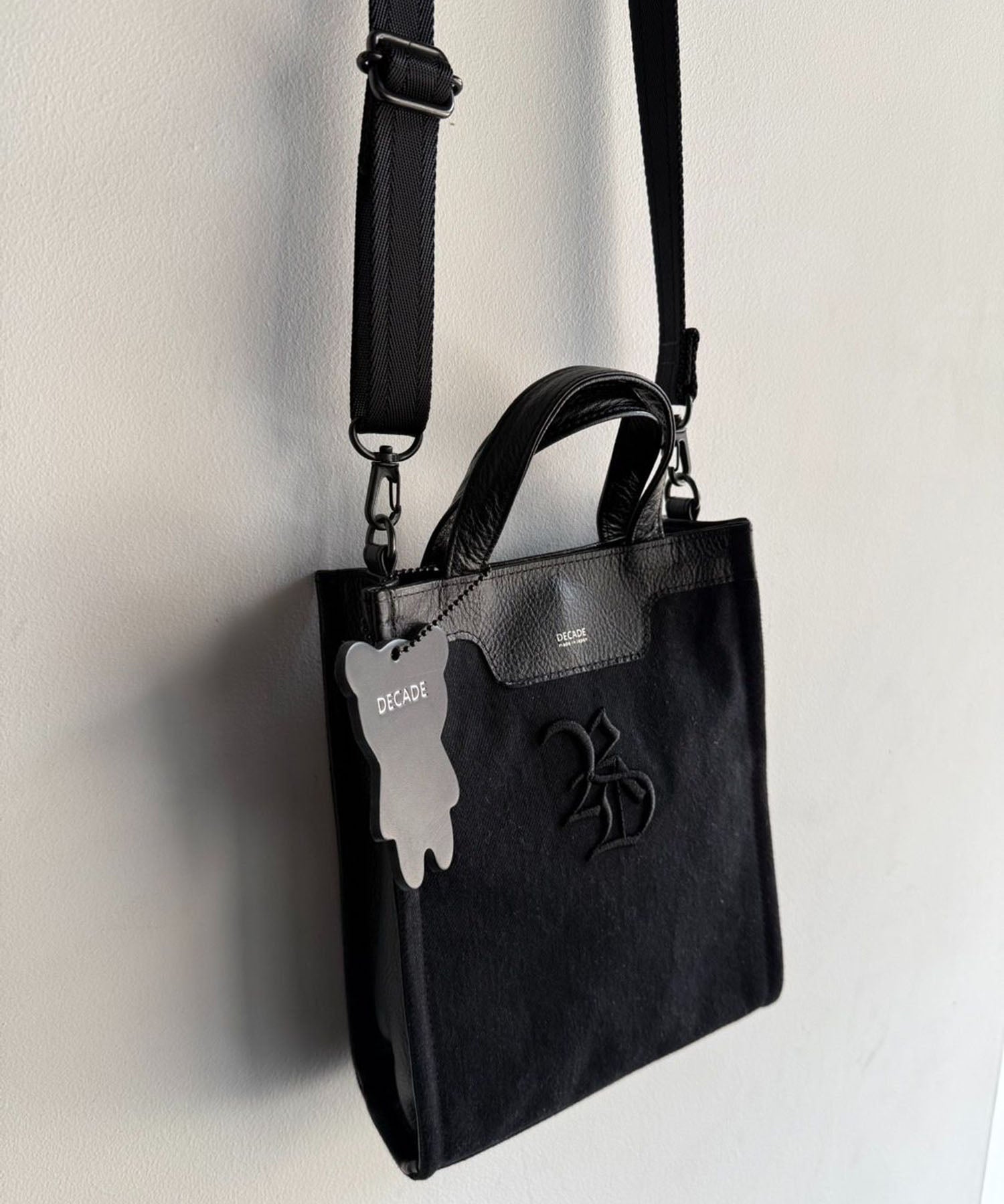 RESOUND CLOTHING リサウンドクロージング denim mini tote bag RC41-BAG-001RD BLACK