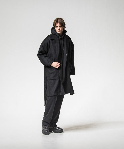 velours fleece WIDE TUCK PANTS