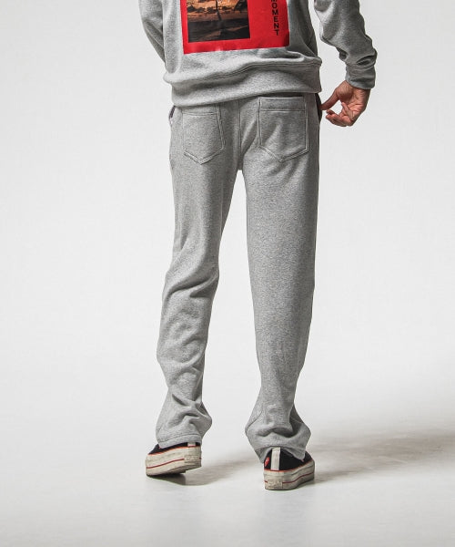 velours fleece WIDE TUCK PANTS