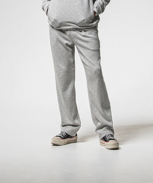 velours fleece WIDE TUCK PANTS
