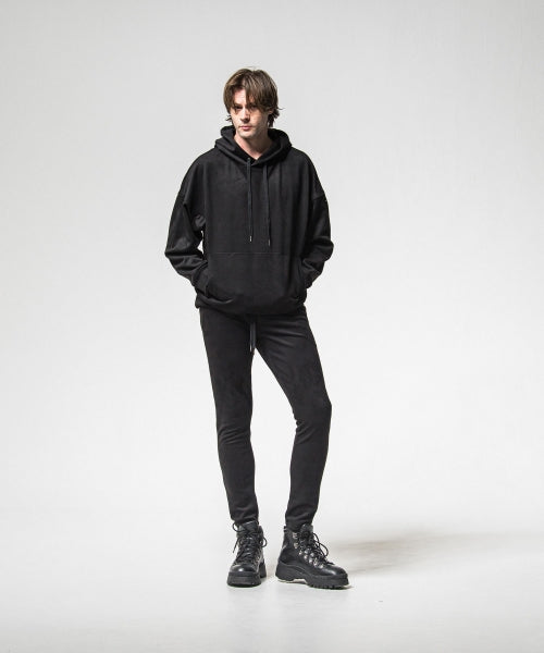 CHRIS EASY suede TUCK PANTS