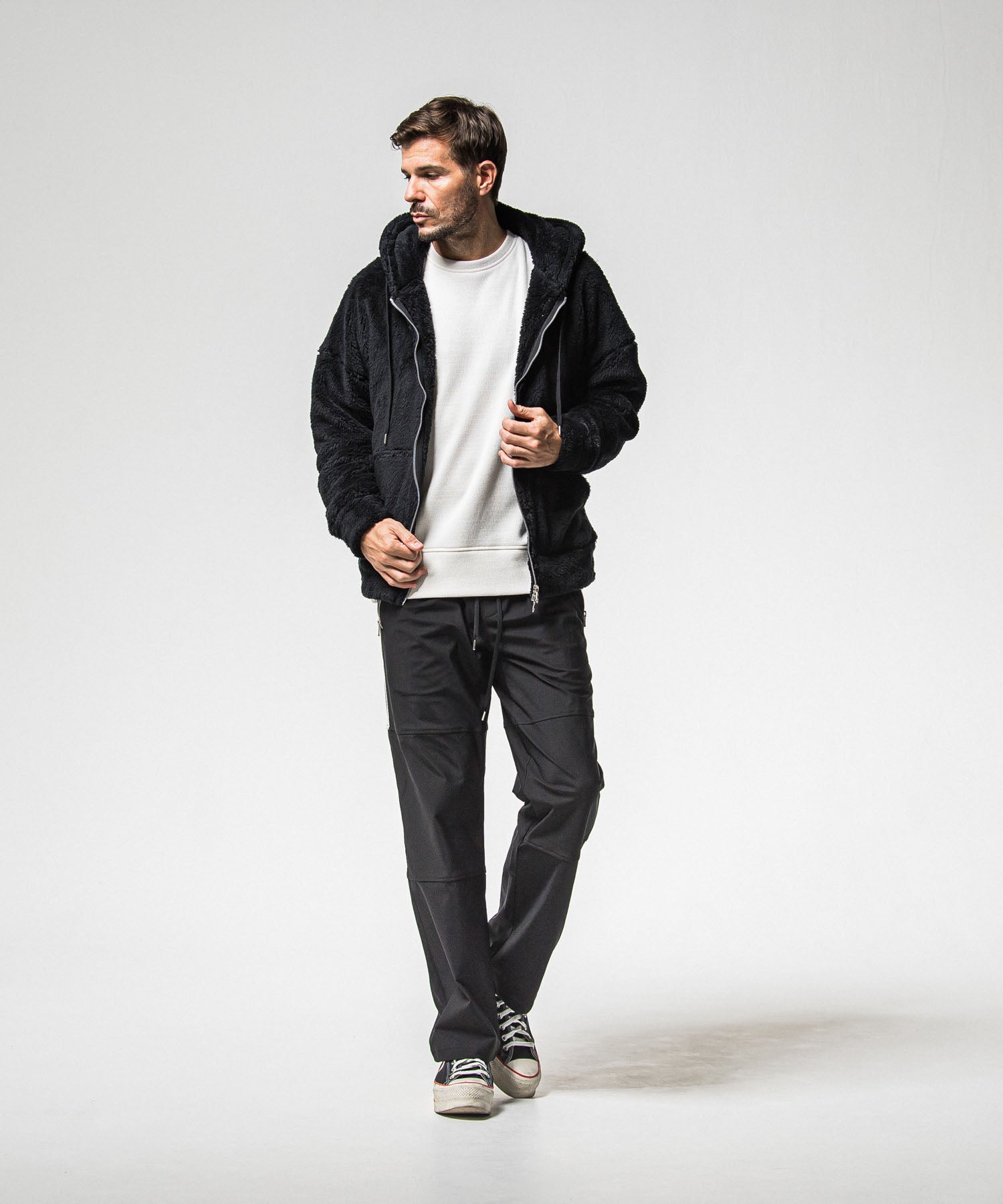 velours fleece thermal loose trainer