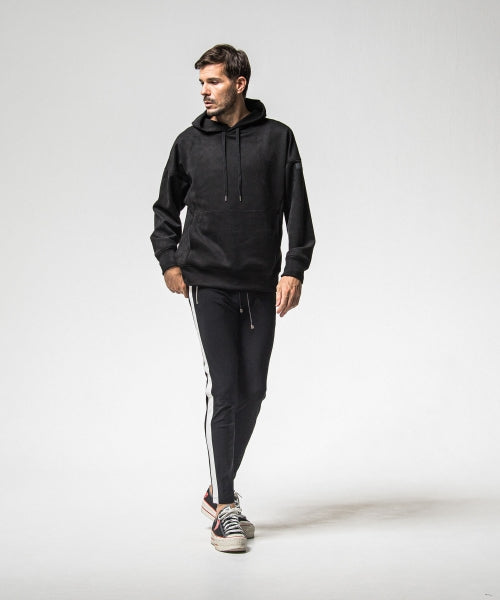 suede loose hoodie