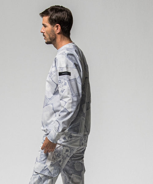 paisley back fleece drop trainer