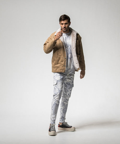 paisley back fleece drop trainer