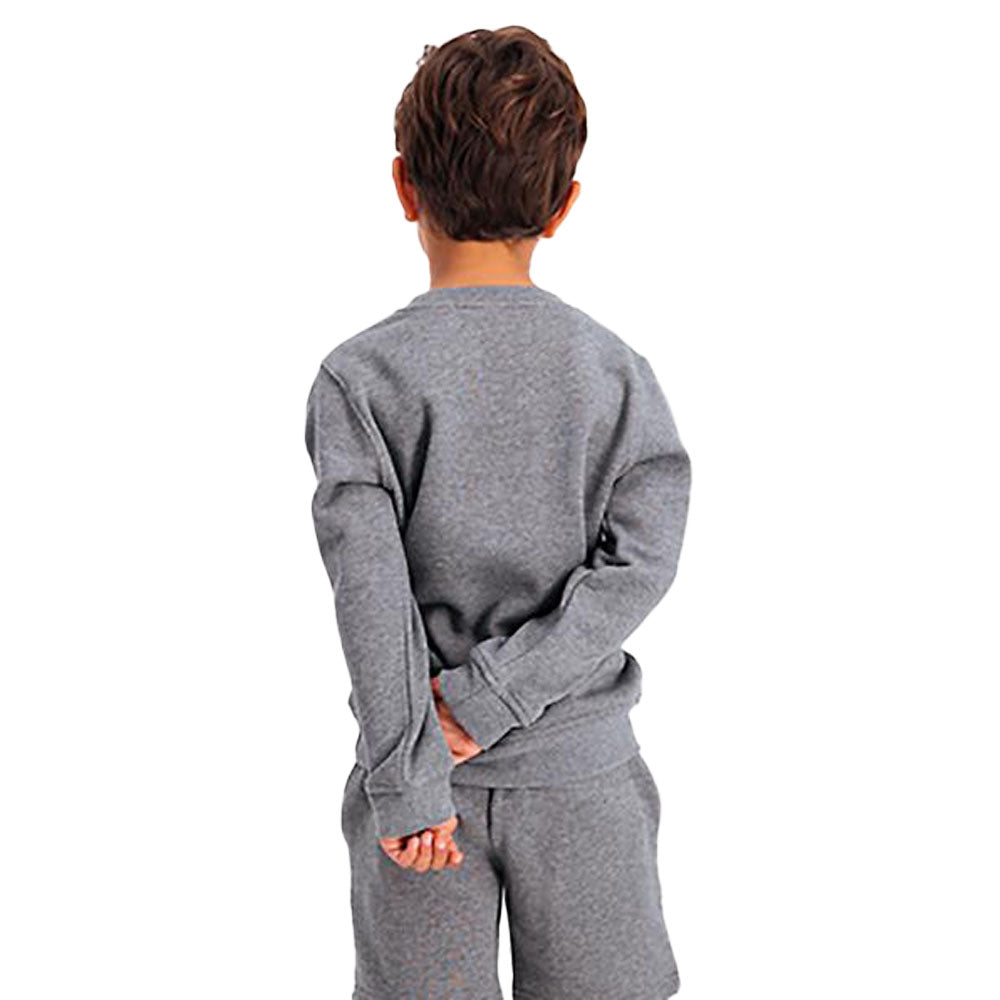 BRAND CREW NECK SWEATER B10221 キッズスウェット / GREY