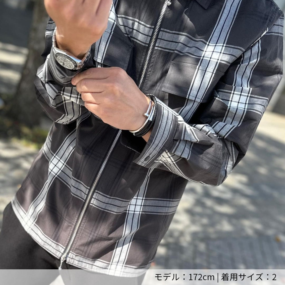RESOUND CLOTHING リサウンド クロージング シャツジャケット CheckShirt JACKET RC27-SH-002 BLACK 【TRANSIT別注モデル】