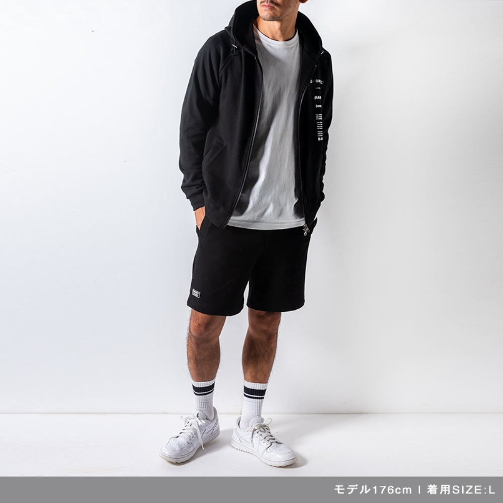 BANDEL バンデル ジップフーディー セットアップ VARIOUS LOGO ZIP HOODIE ZH006 BLACK ブラック