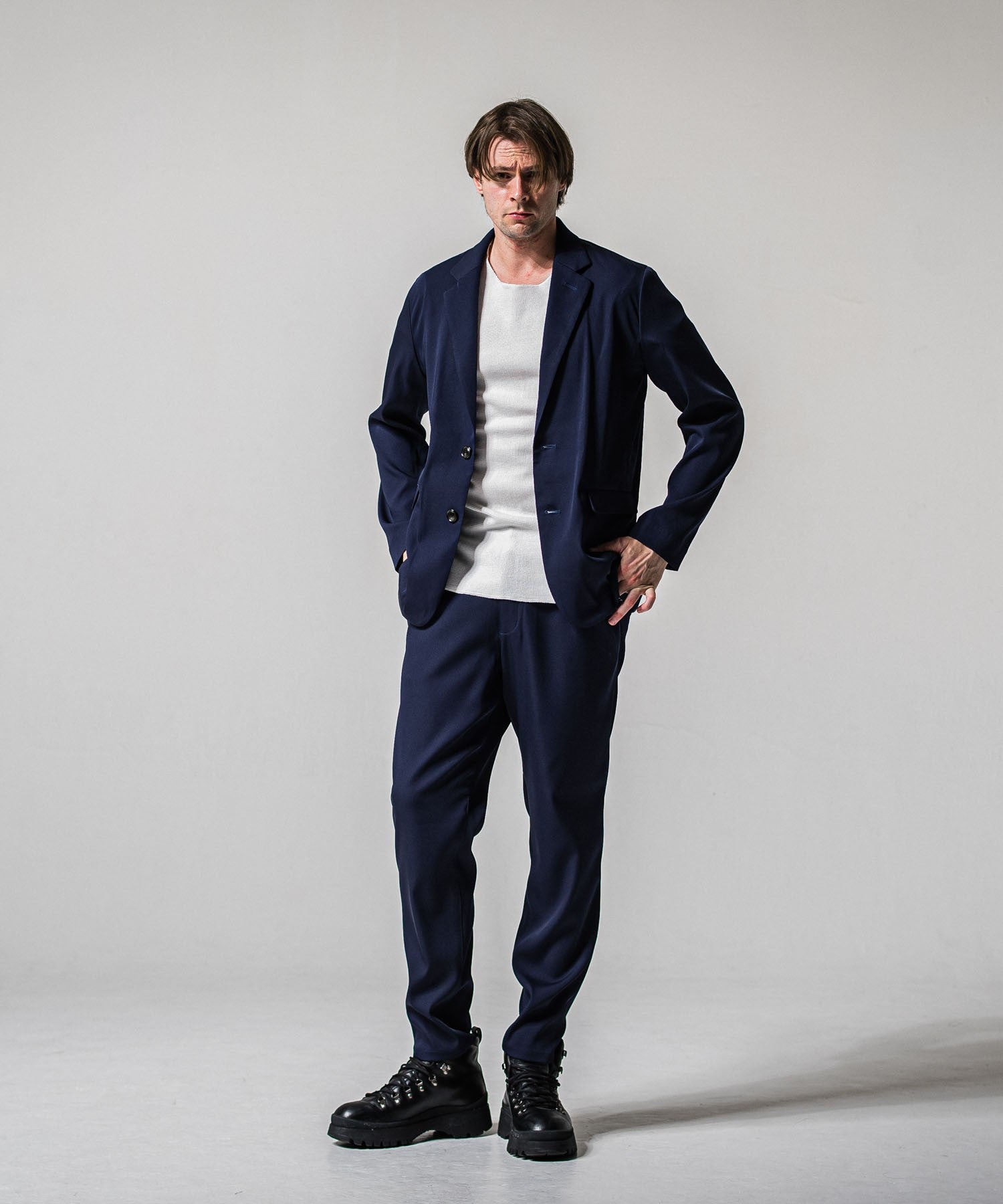 RESOUND CLOTHING リサウンドクロージング PAT WIDE EASY PANTS RC39-ST-036BN NAVY