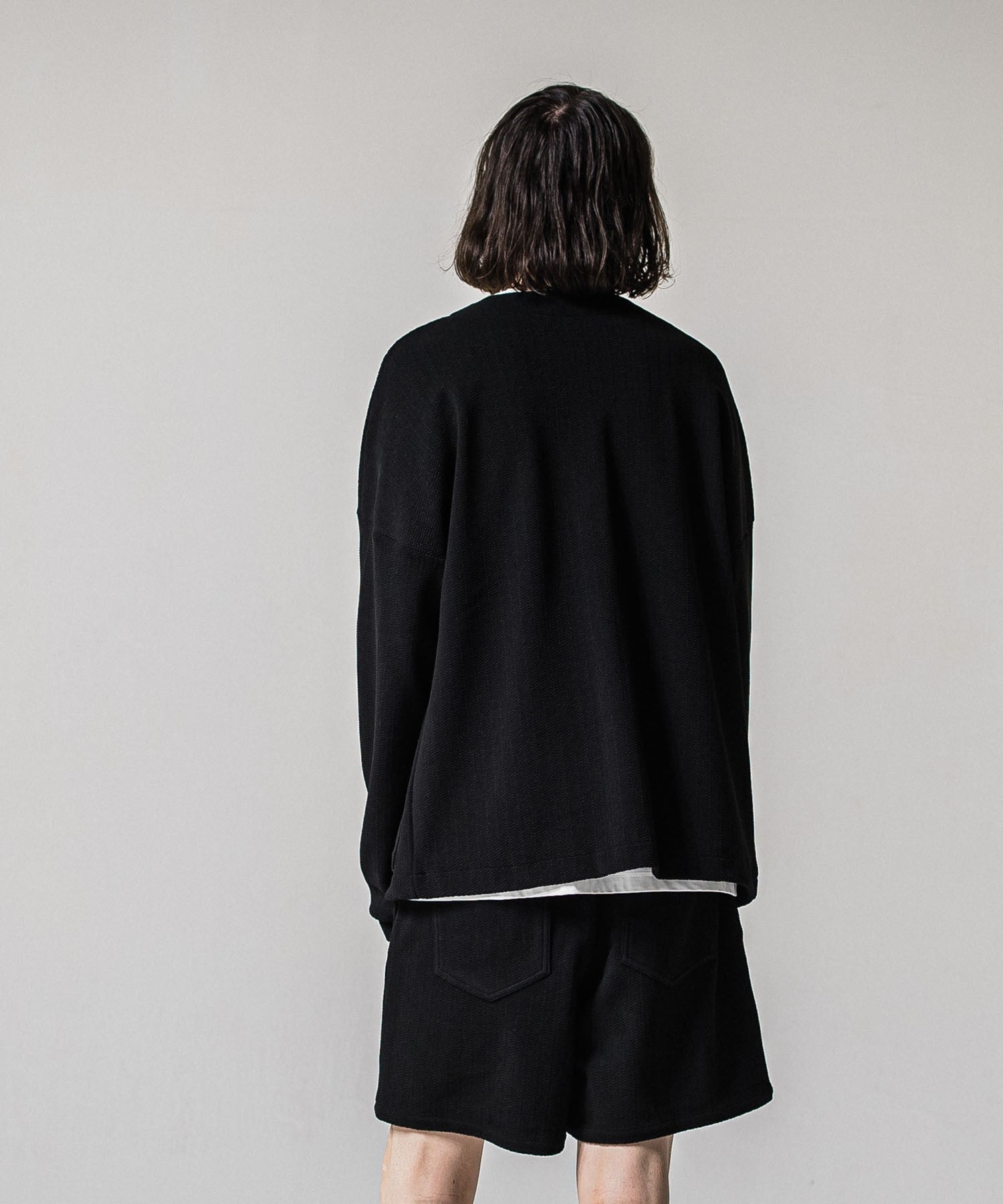 blister knit C/D BLACK