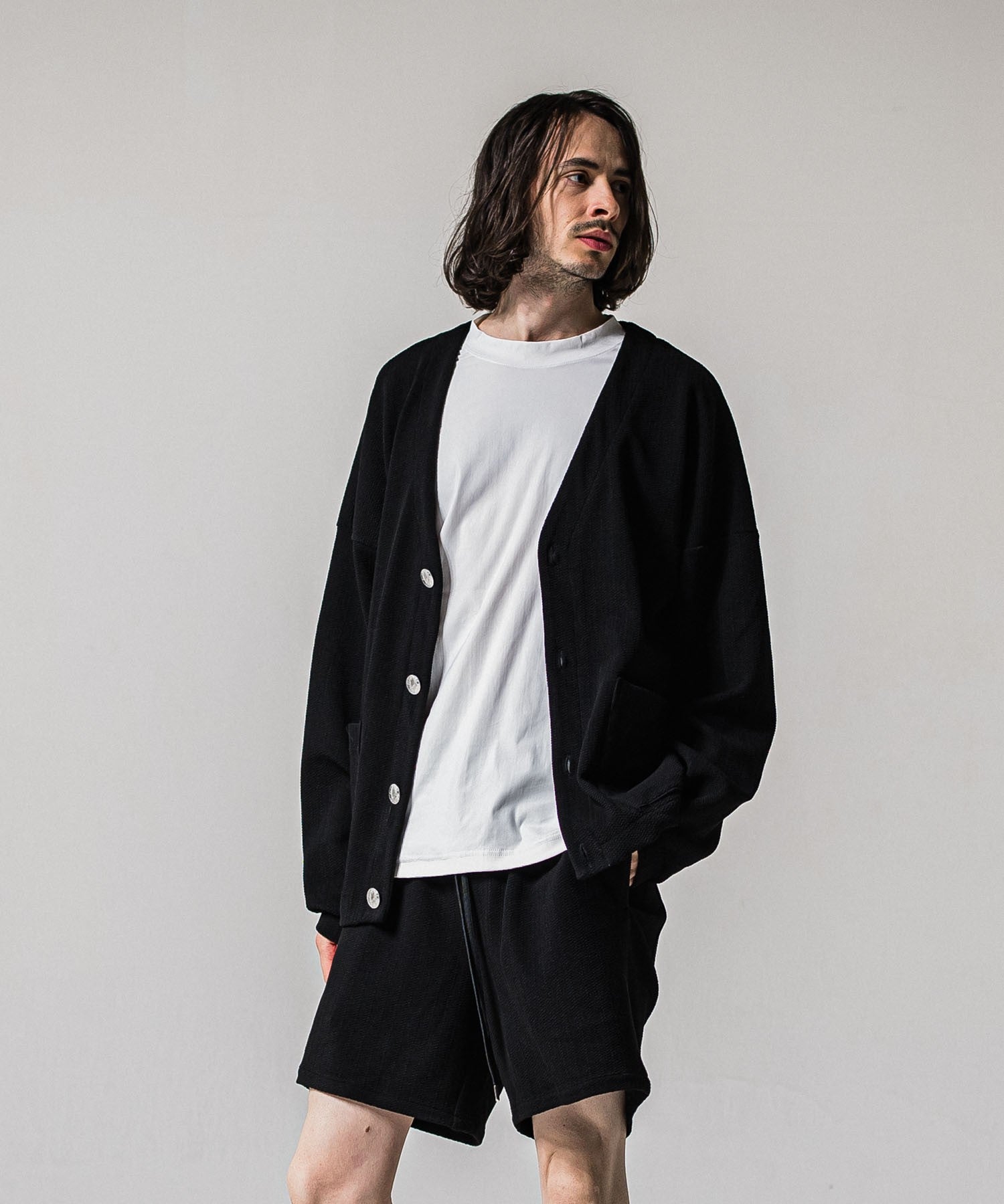 blister knit C/D BLACK