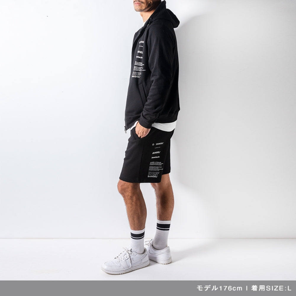 BANDEL バンデル ジップフーディー セットアップ VARIOUS LOGO ZIP HOODIE ZH006 BLACK ブラック