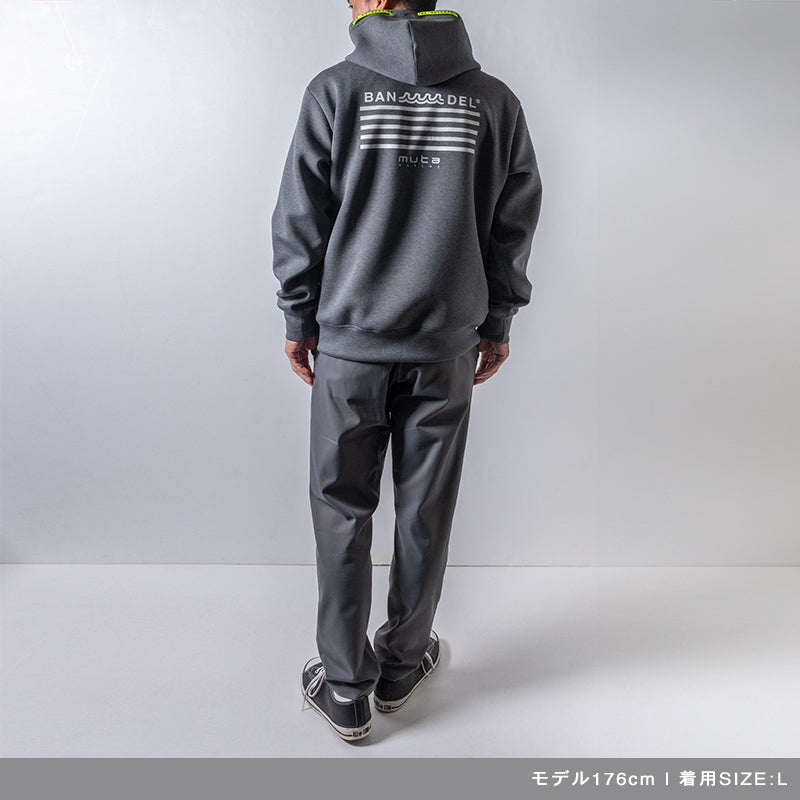 BANDEL×muta Limited 24AW L/S Hoodie フーディ バンデル×ムータ コラボ 保温 軽量 ストレッチ / GREY